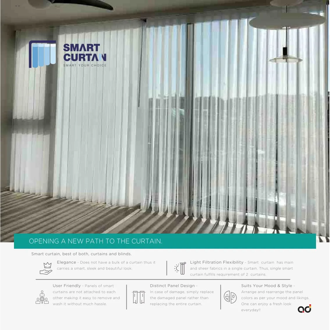AD Vision Vol-2 Smart Curtain – Stylish & Modern