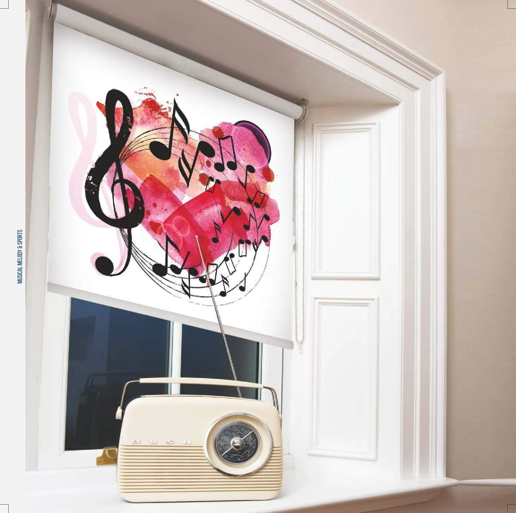 AD Printed Roller Blinds – Musical Melody & Sports