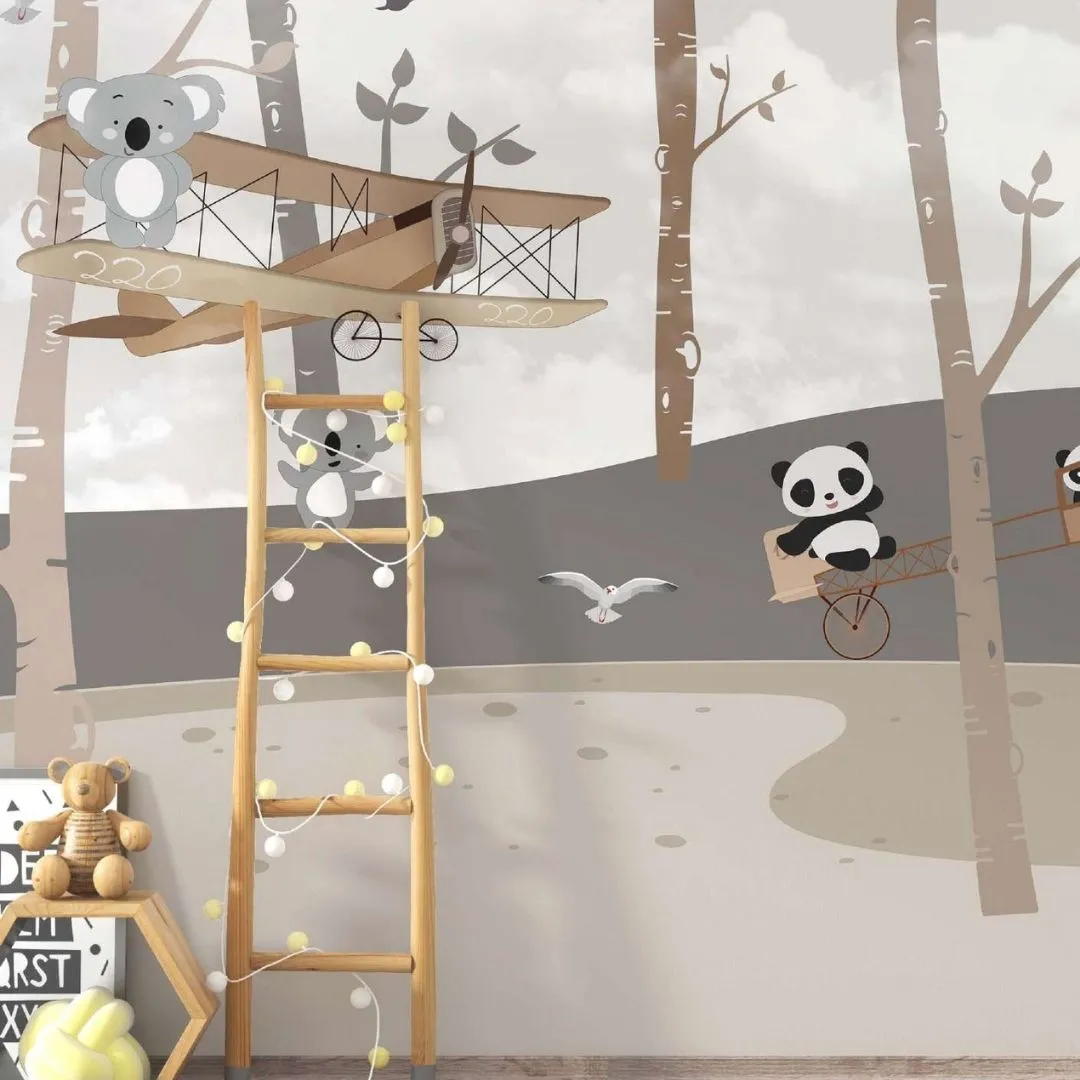 Kids Wallpaper Collection |   Pandas Playtime
