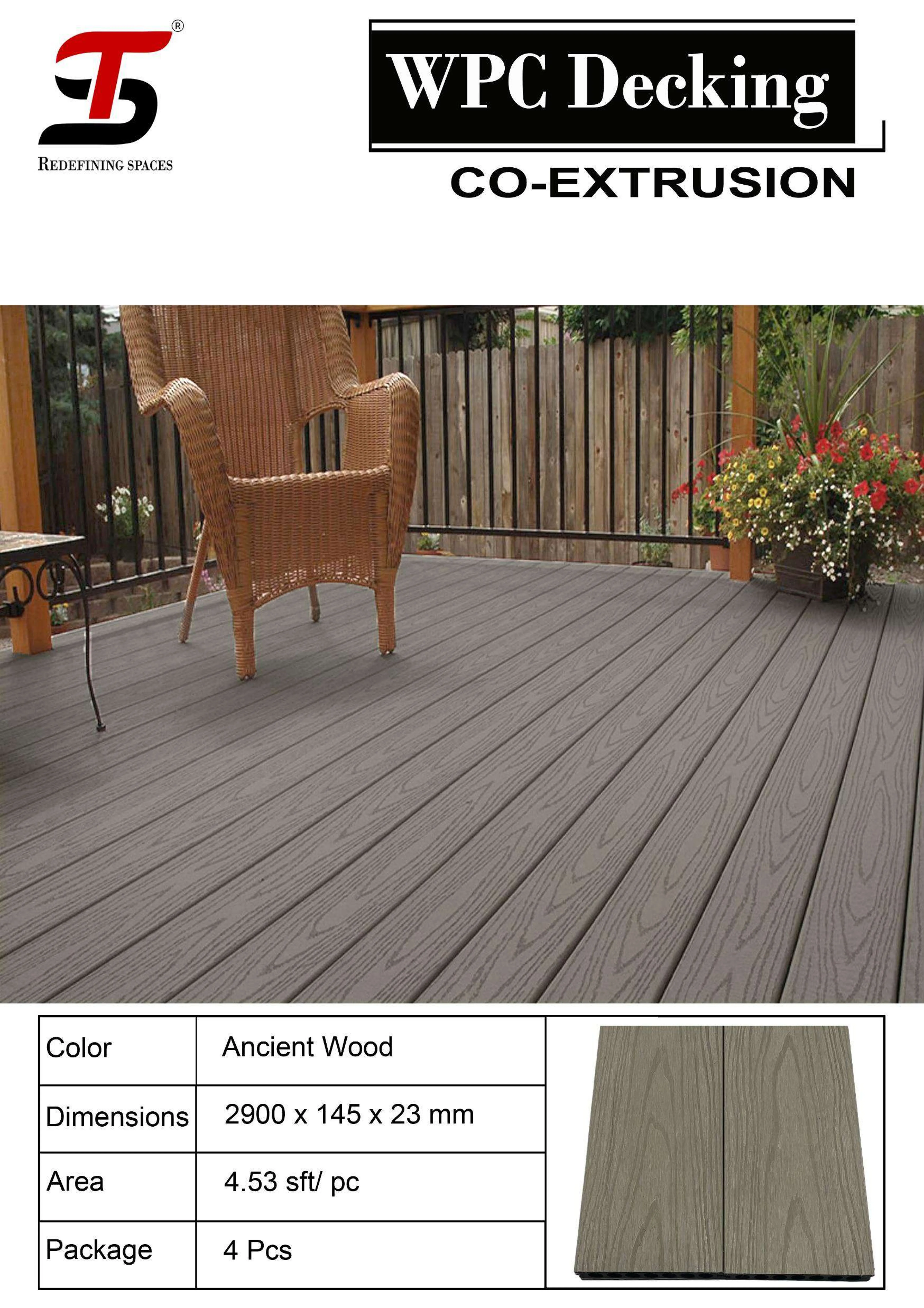 Ancient Wood-ST HOMECRAFT Classic WPC Decking – Durable & Stylish