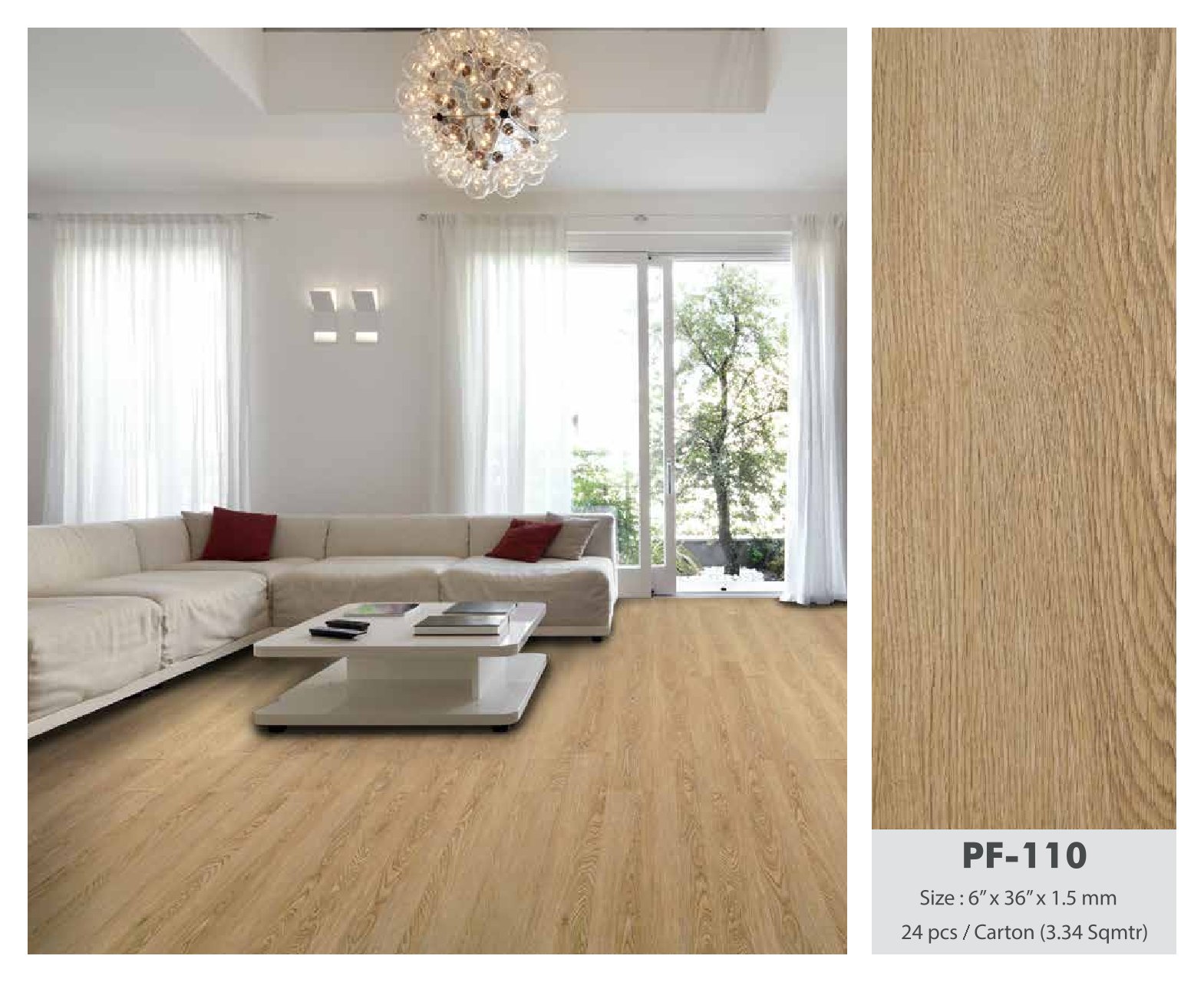 Excel Luxury Vinyl Plank PF-110 | 1.5mm Durable Flooring