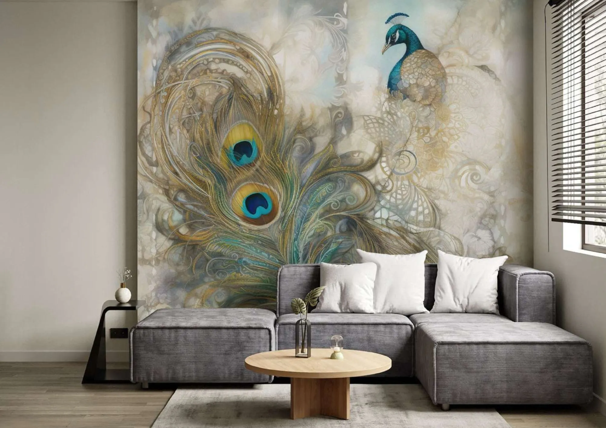 Alkemi Peacock Customized Wallpaper | PCK23106