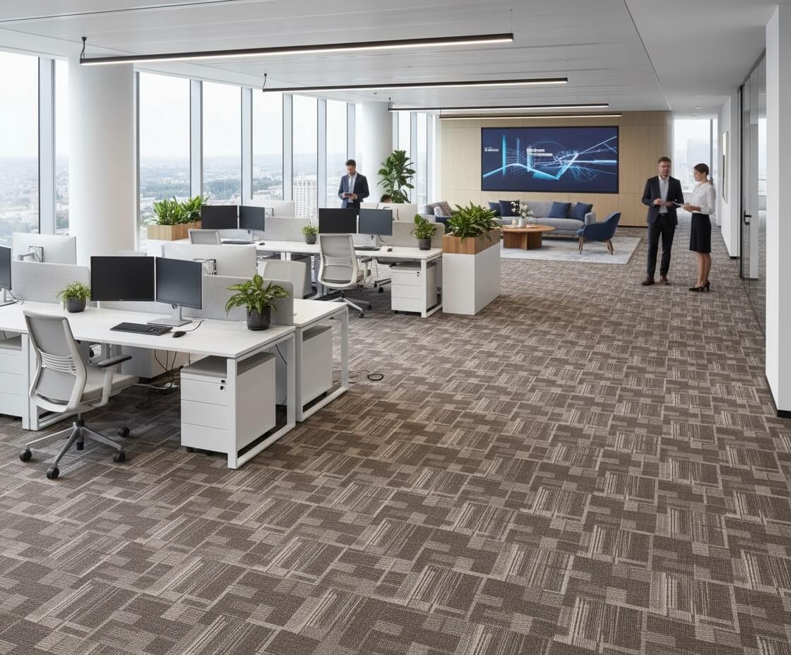 1403 Brown Carpet Tiles | Durable Modular Flooring