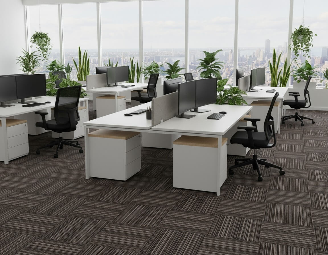 654 Coffee Panipat Handloom Carpet Tiles