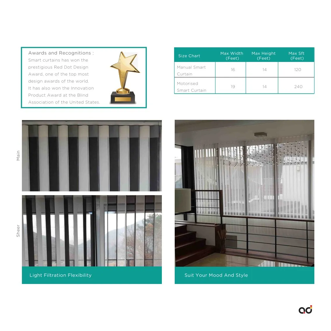 AD Vision Vol-2 Smart Curtain – Stylish & Modern