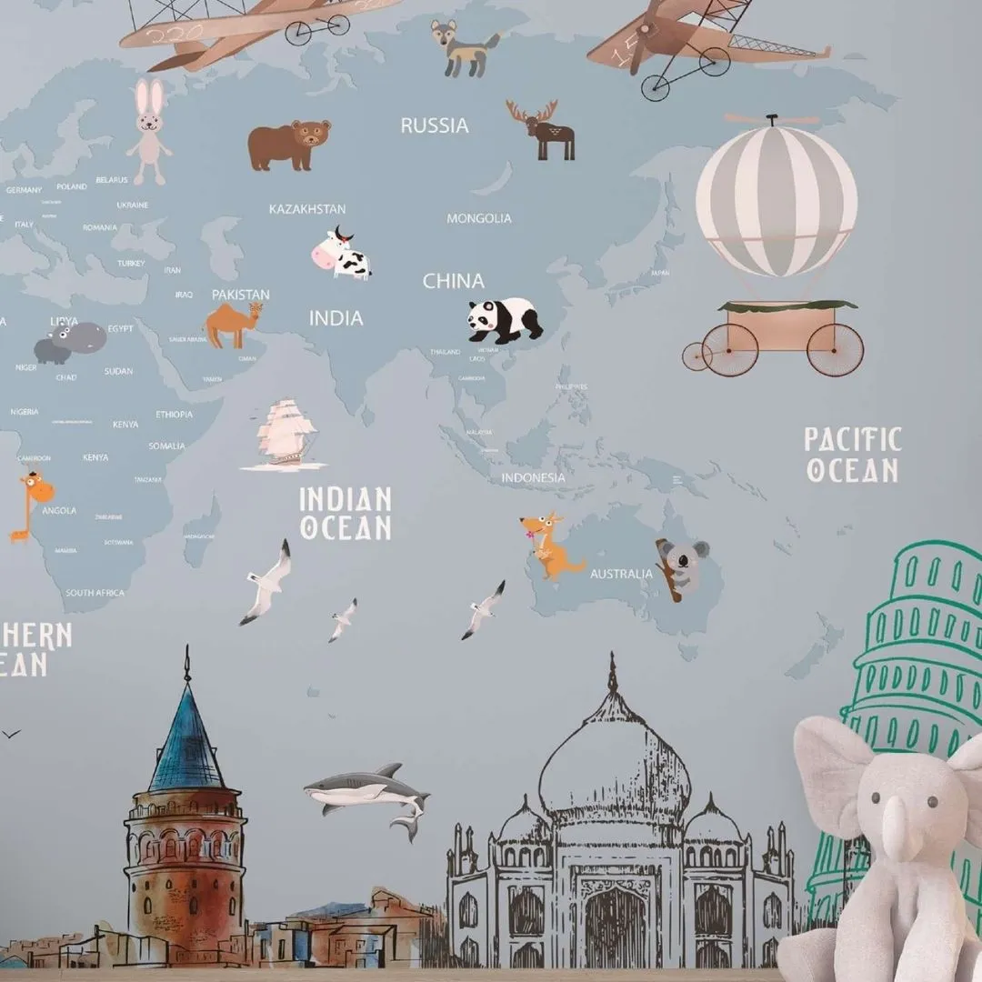 Kids Wallpaper Collection |  Kids World Map