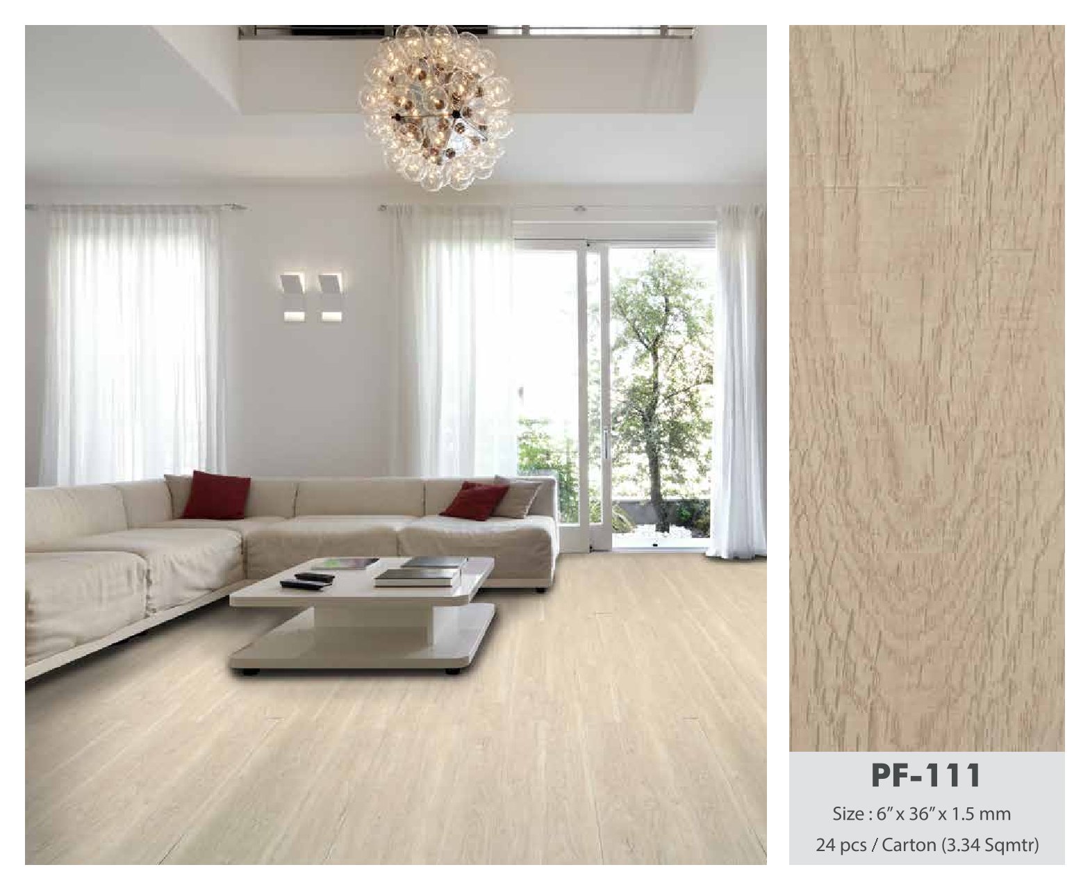 Excel Luxury Vinyl Plank PF-111 | 1.5mm Durable Flooring