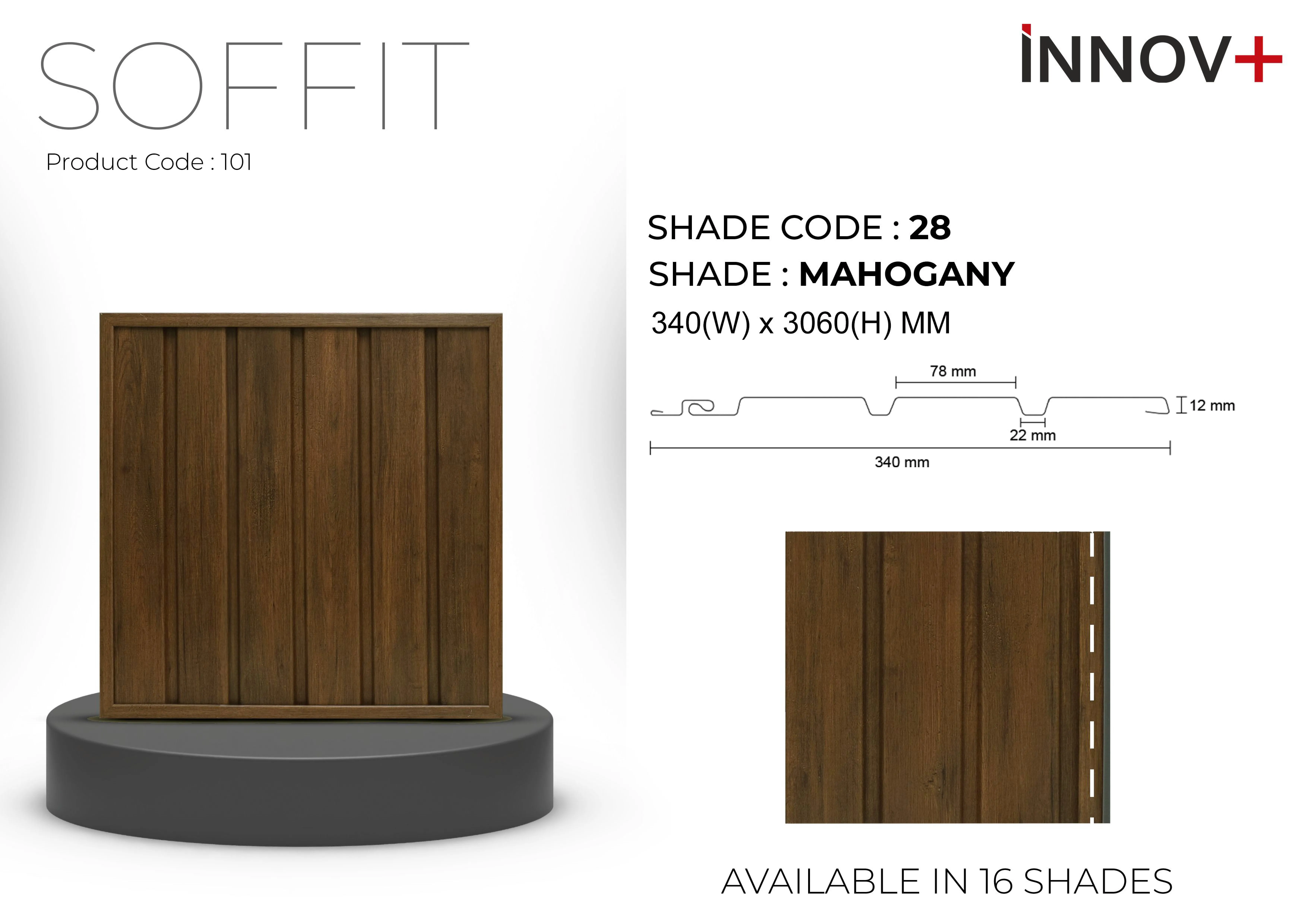 Pare Innov+ Soffit Ceiling Panel – MAHOGANY - Shade-28