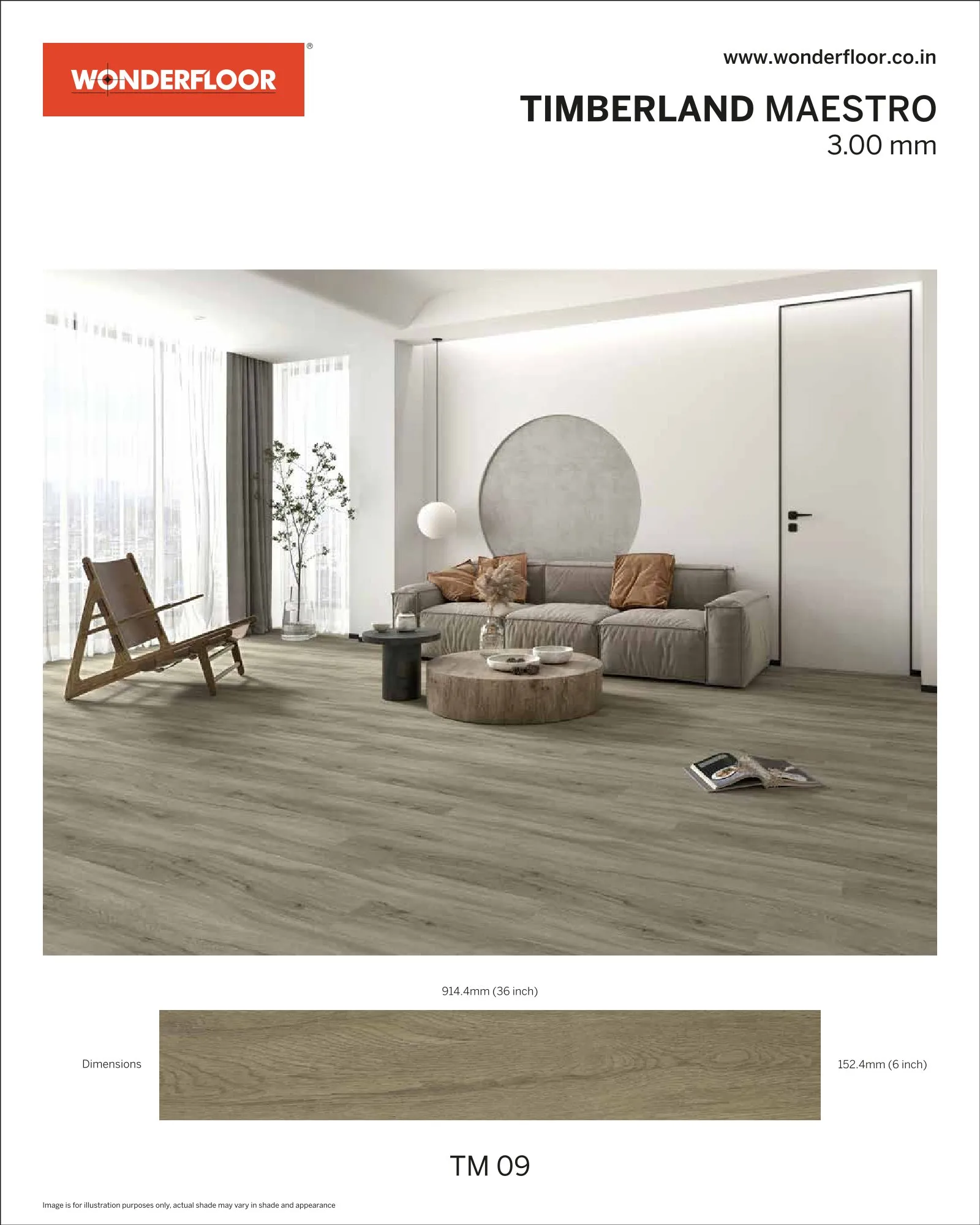 TM09 -Wonderfloor Room View Maestro 3.00mm Vinyl Flooring