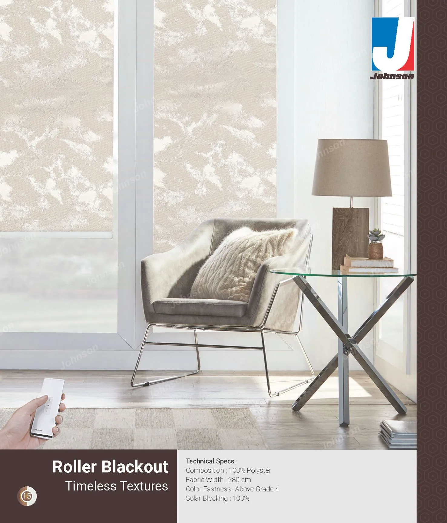Johnson TIMELESS TEXTURES Roller Blind – Light Filtering