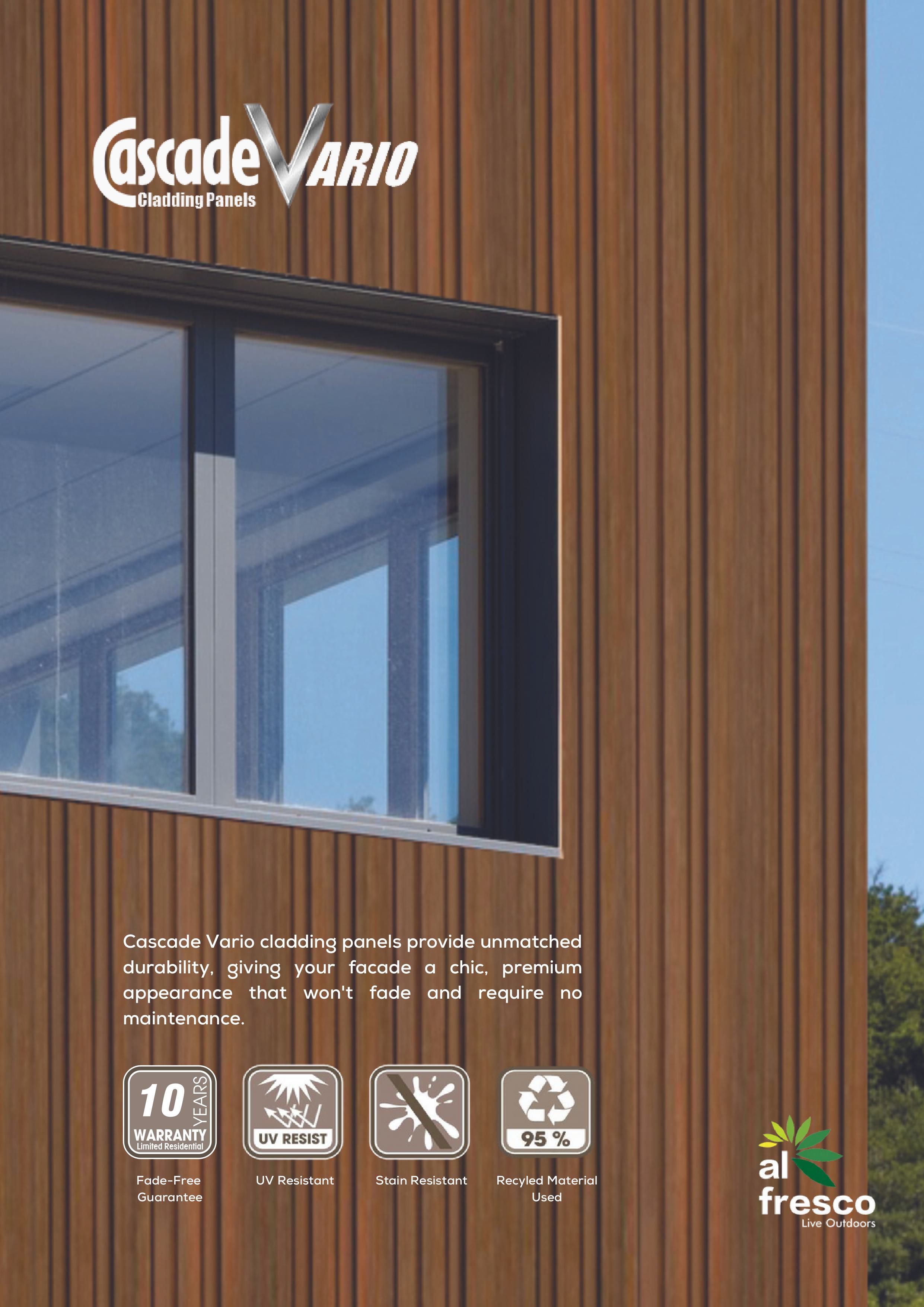 CASCADE Vario CLADDING PANEL  218mm x 50mm x 2400mm