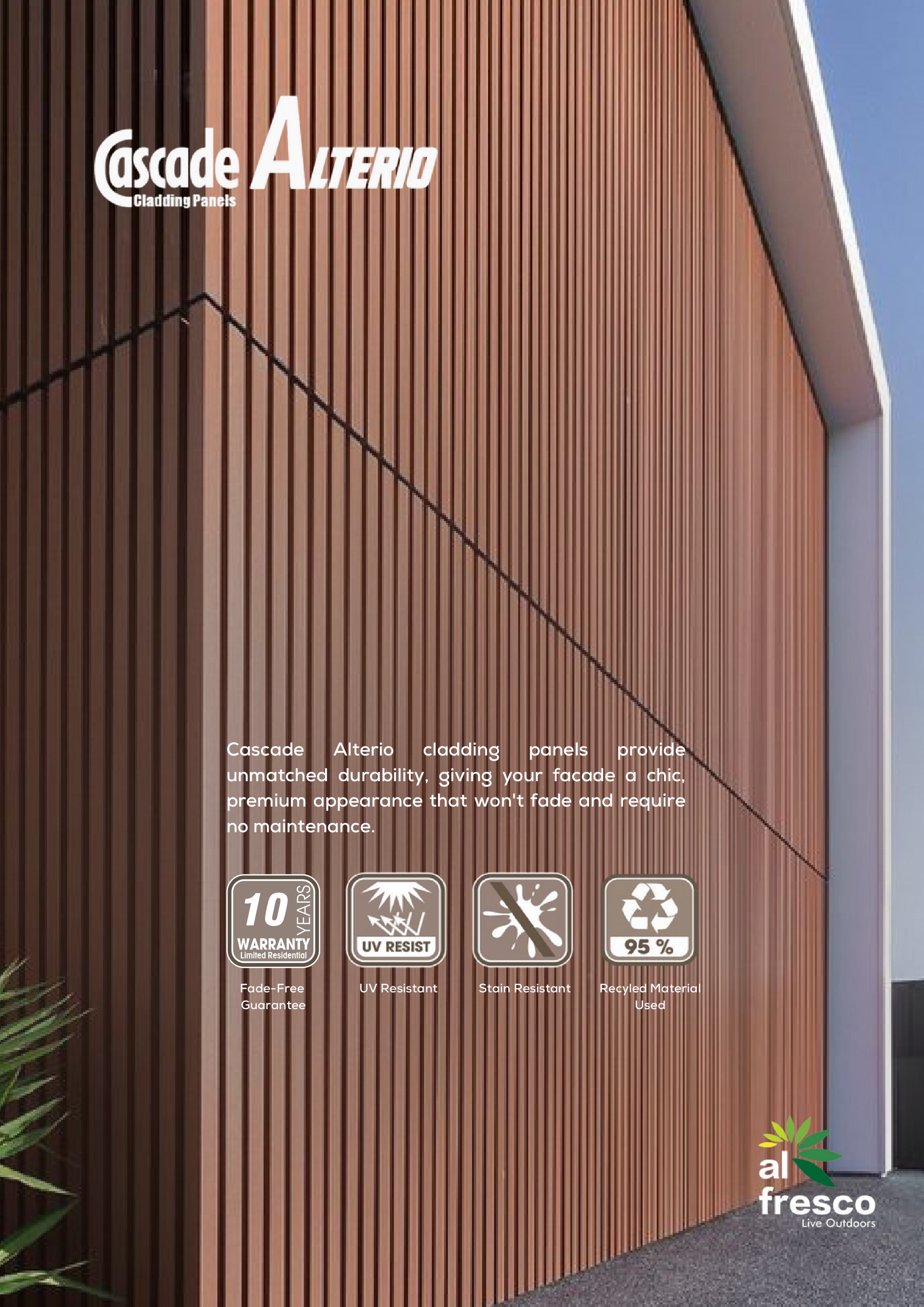 Alfresco Amer CLADDING PANEL  218mm x 25mm x 2400mm