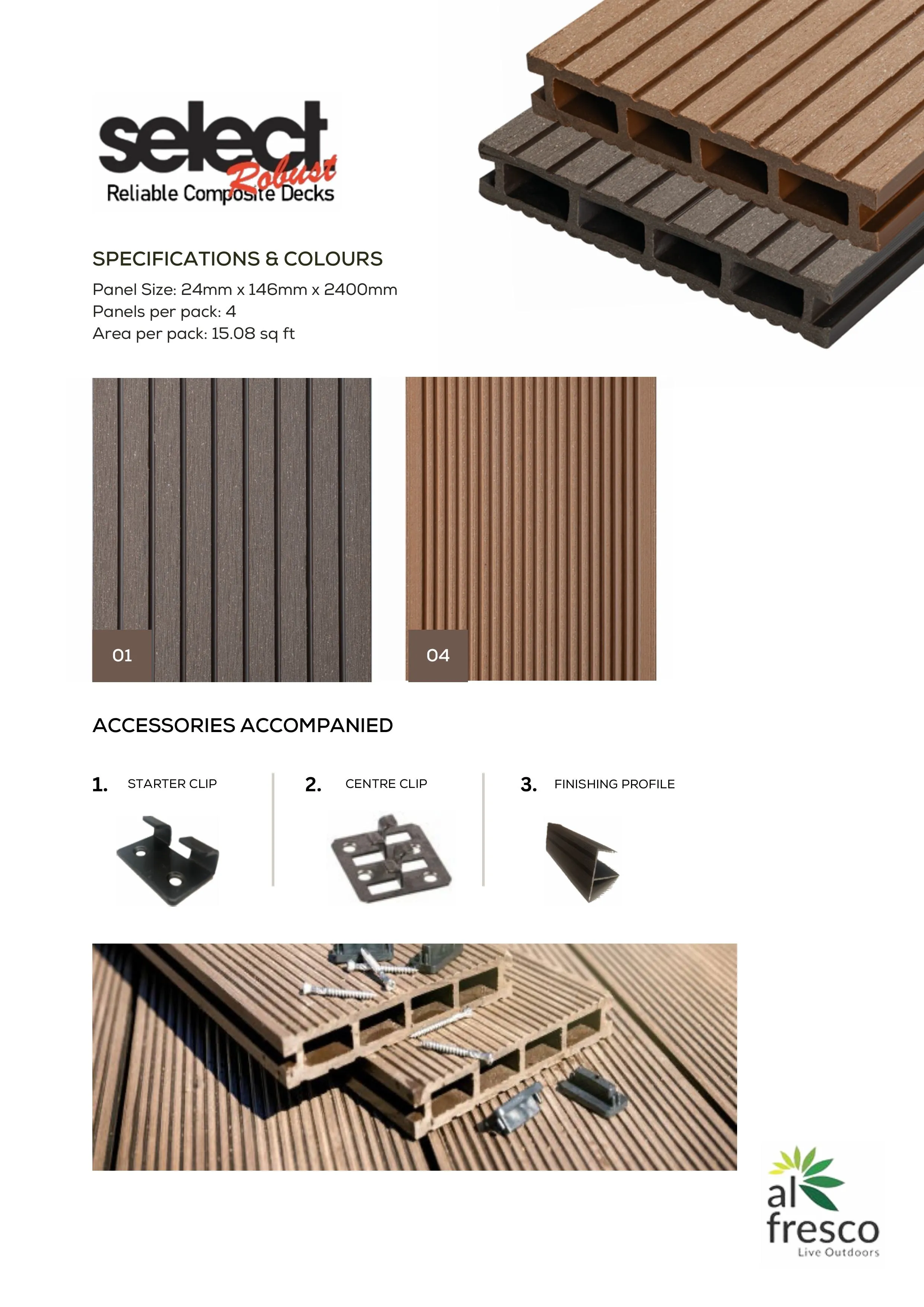 Alfresco select robust 24mm x 146mm x 2400mm