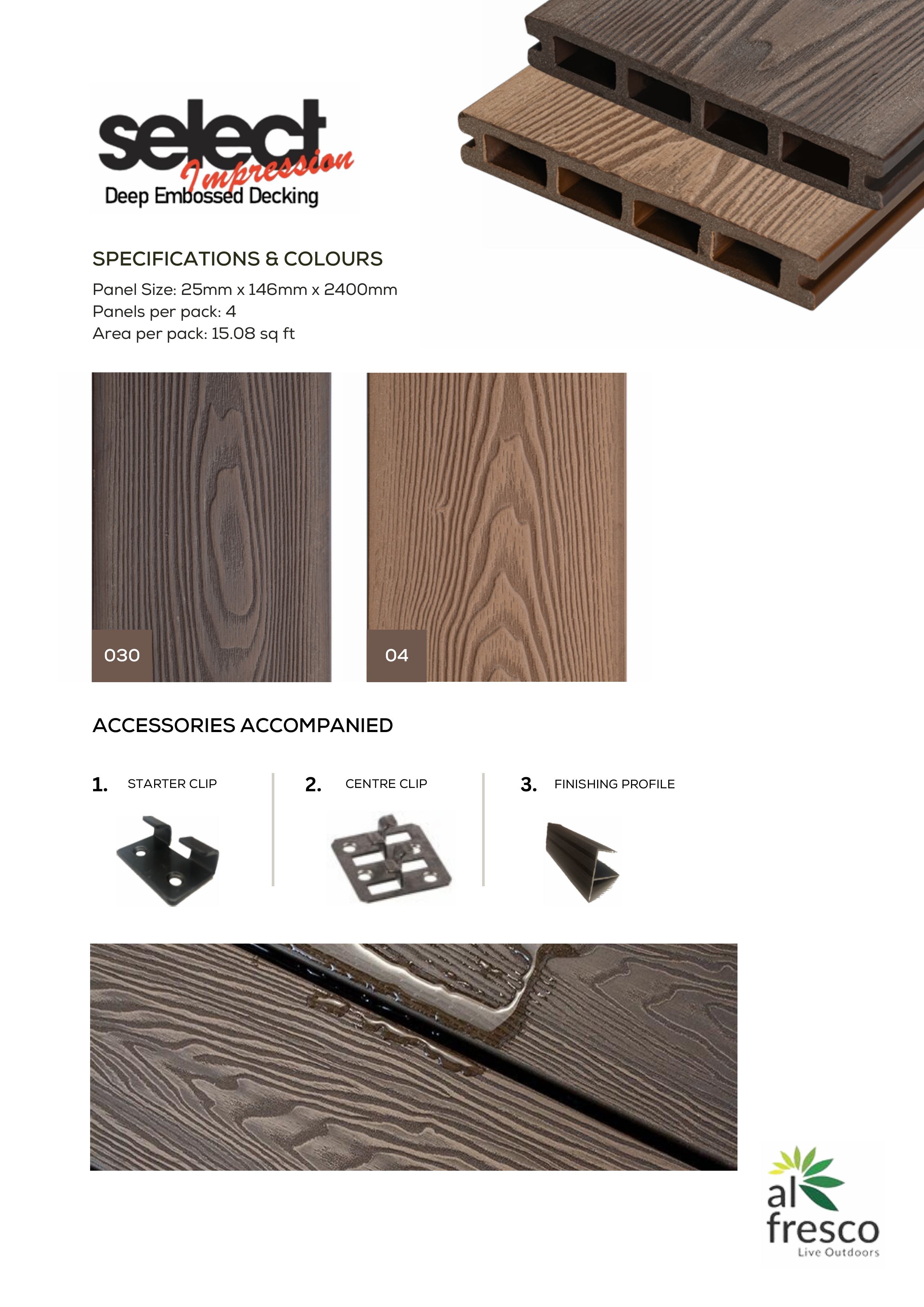 Alfresco select impression  25mm x 146mm x 2400mm