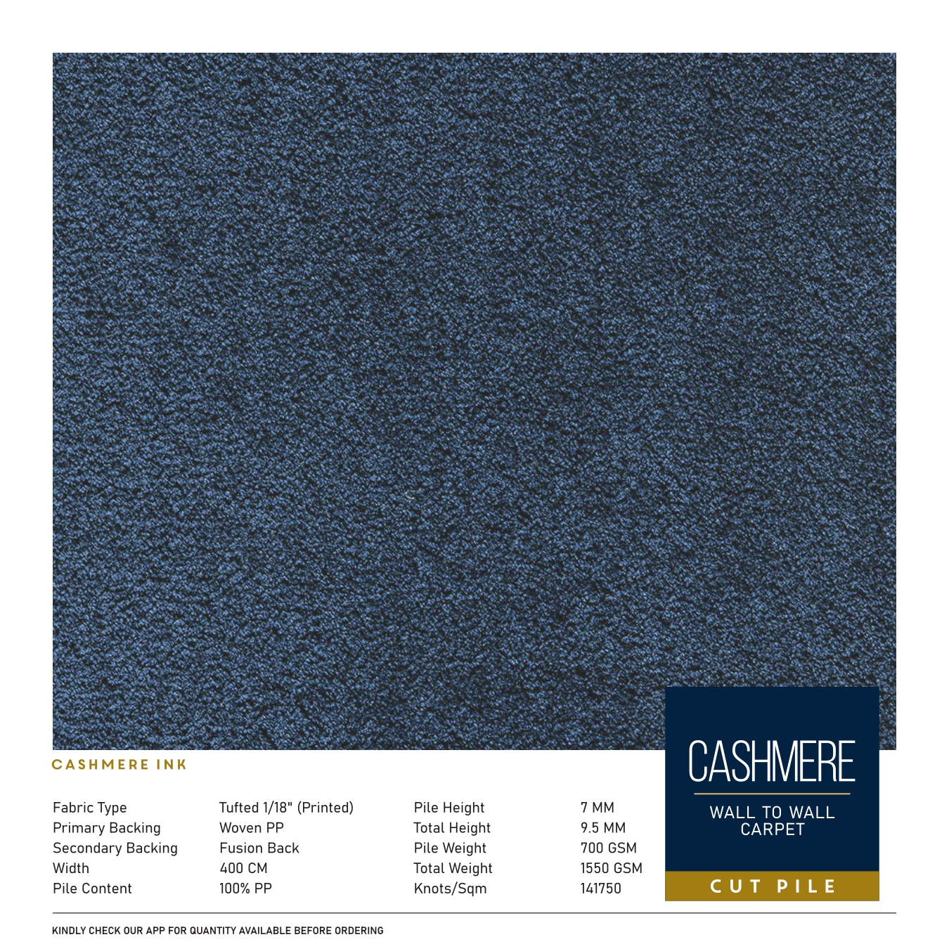 Cashmere Ink Carpet Tile – Stylish & Durable