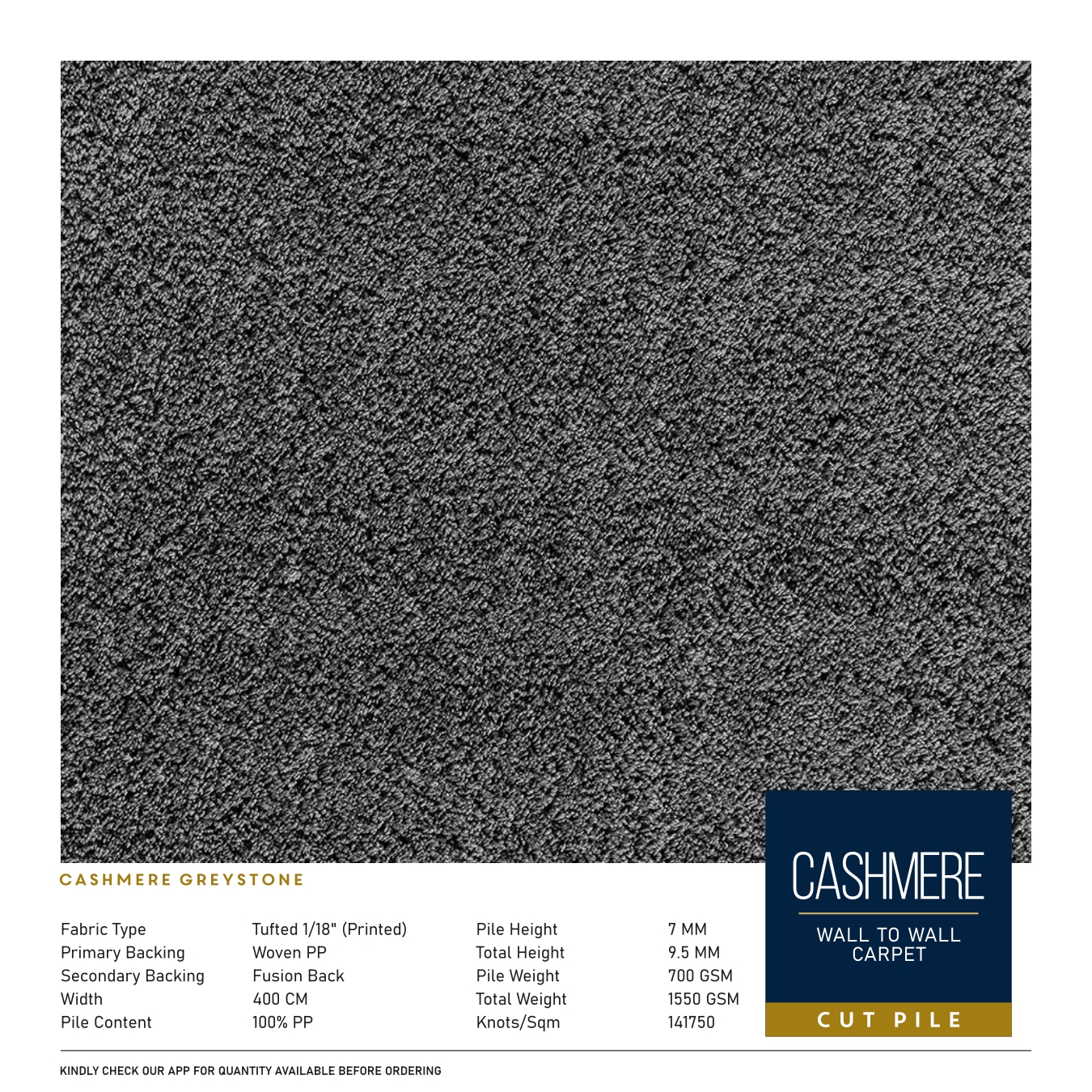 Cashmere Greystone Carpet Tile – Stylish & Durable