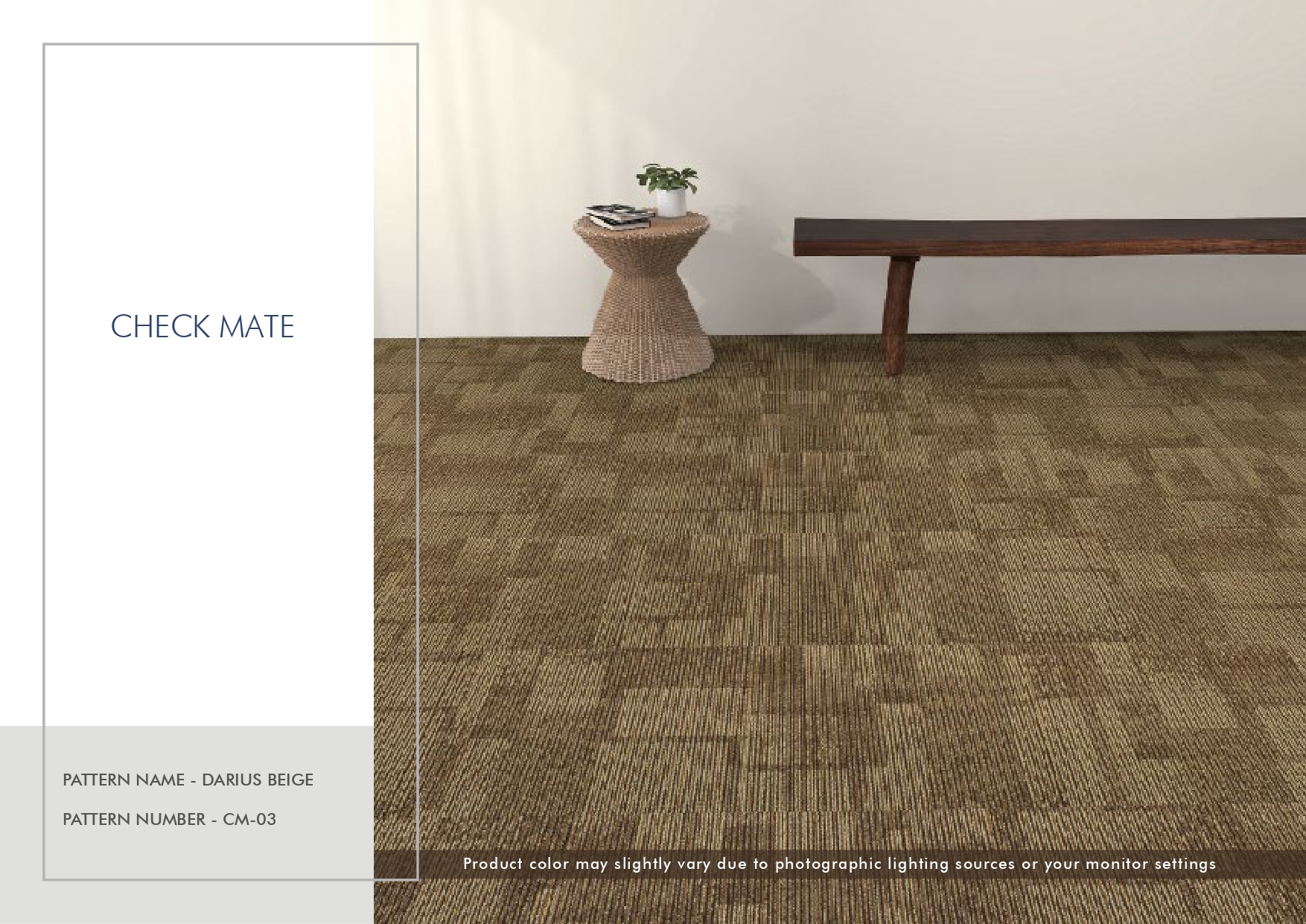 Darius Beige Carpet Tile CM-03 - Excel Prime by Checkmate