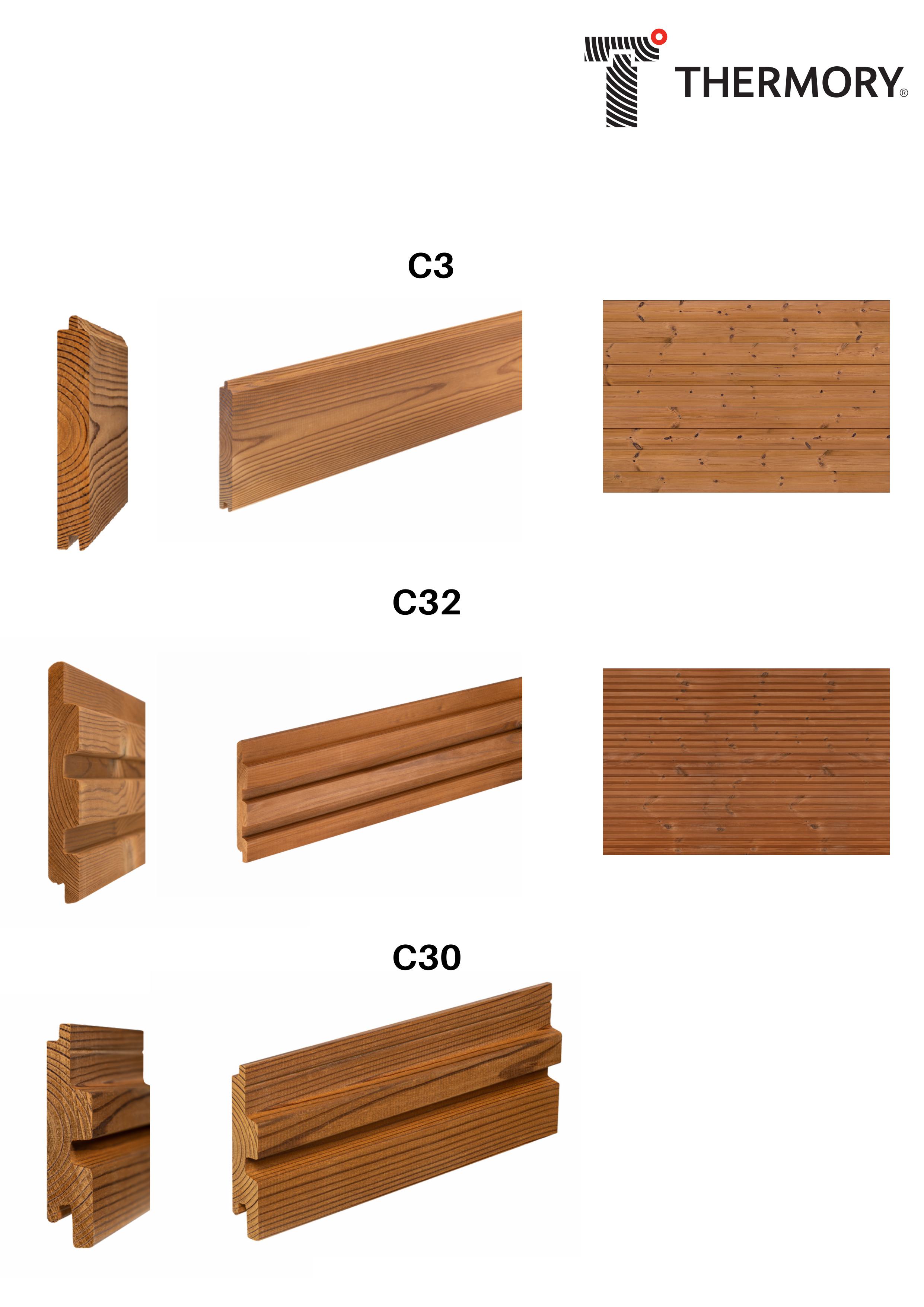 Thermo Pine Cladding Panels 115x20 / 140x20 / 92x20