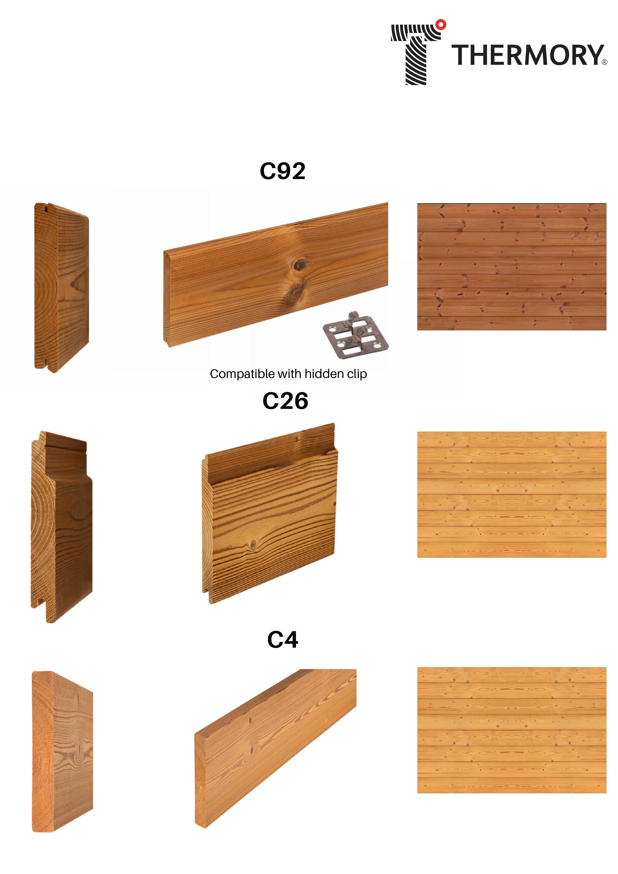 Thermo Pine Cladding Panels 115x20 / 140x20 / 92x20