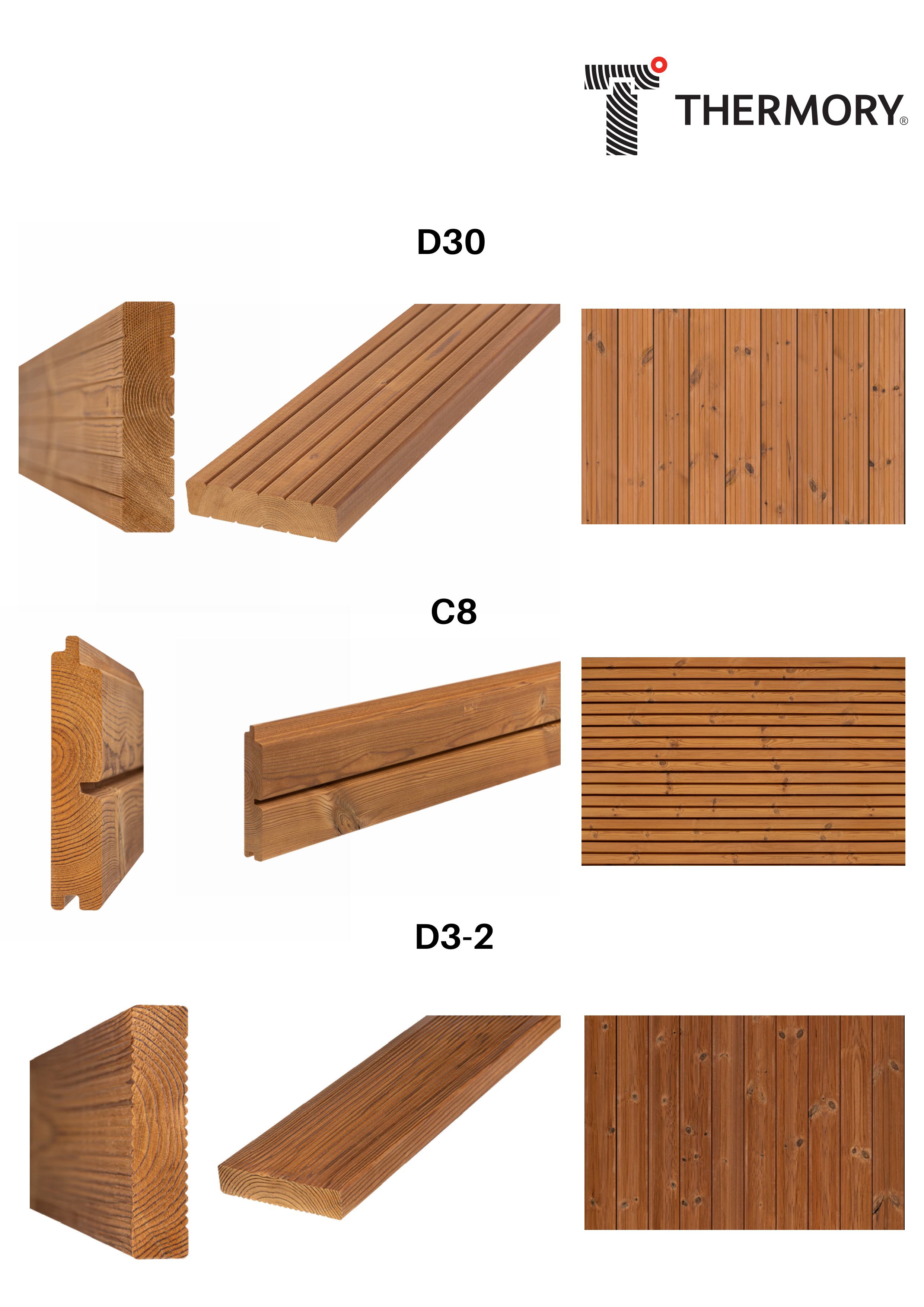 Thermory Pine Deck Planks – 26mm Flooring