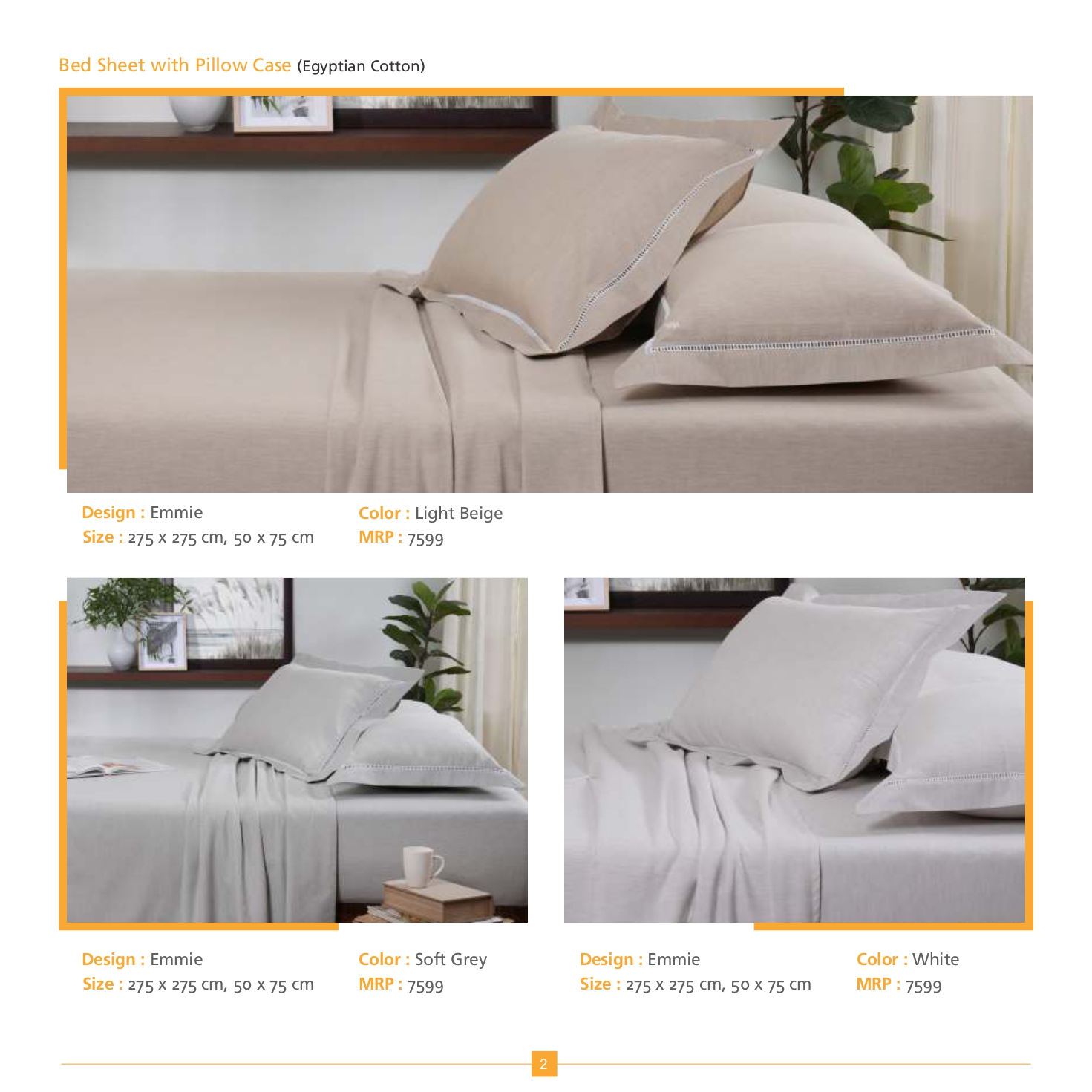 Emmie bedsheet with pillow case