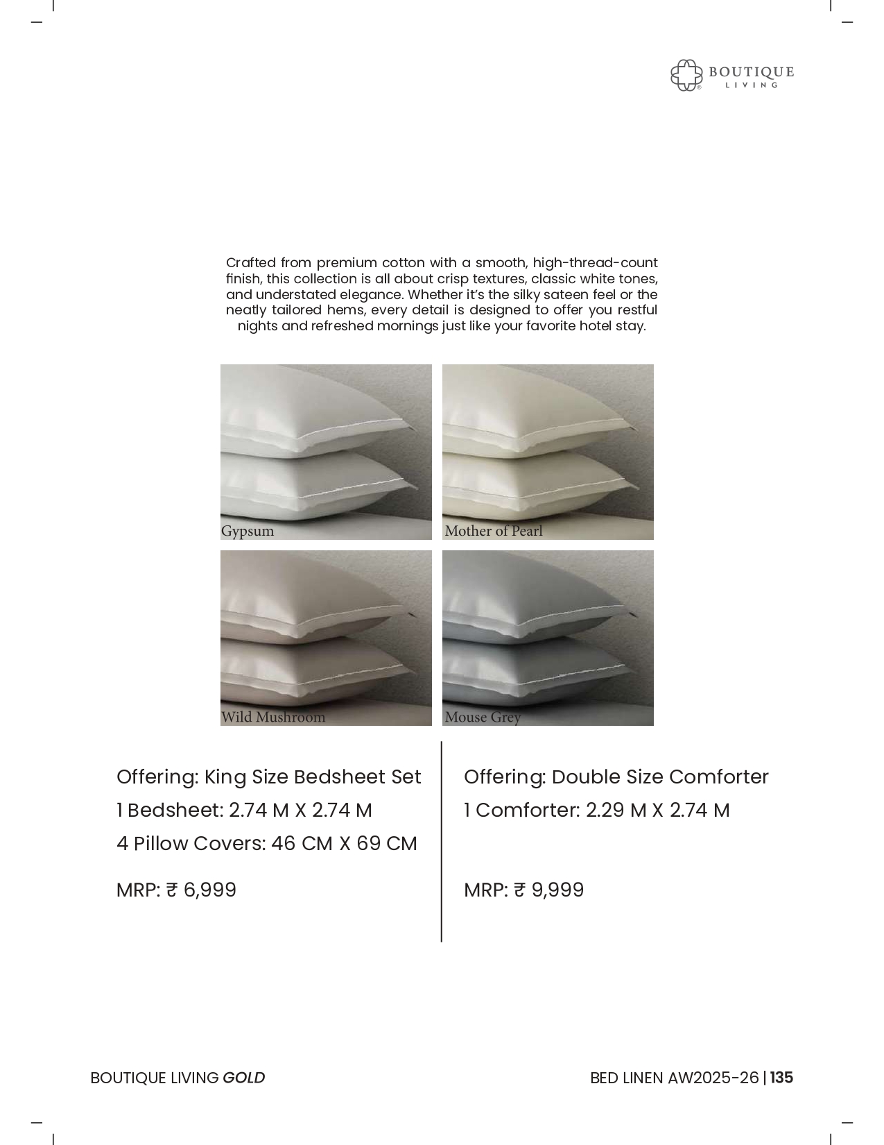 Luxeloom Dyed King Size Bedsheet Set