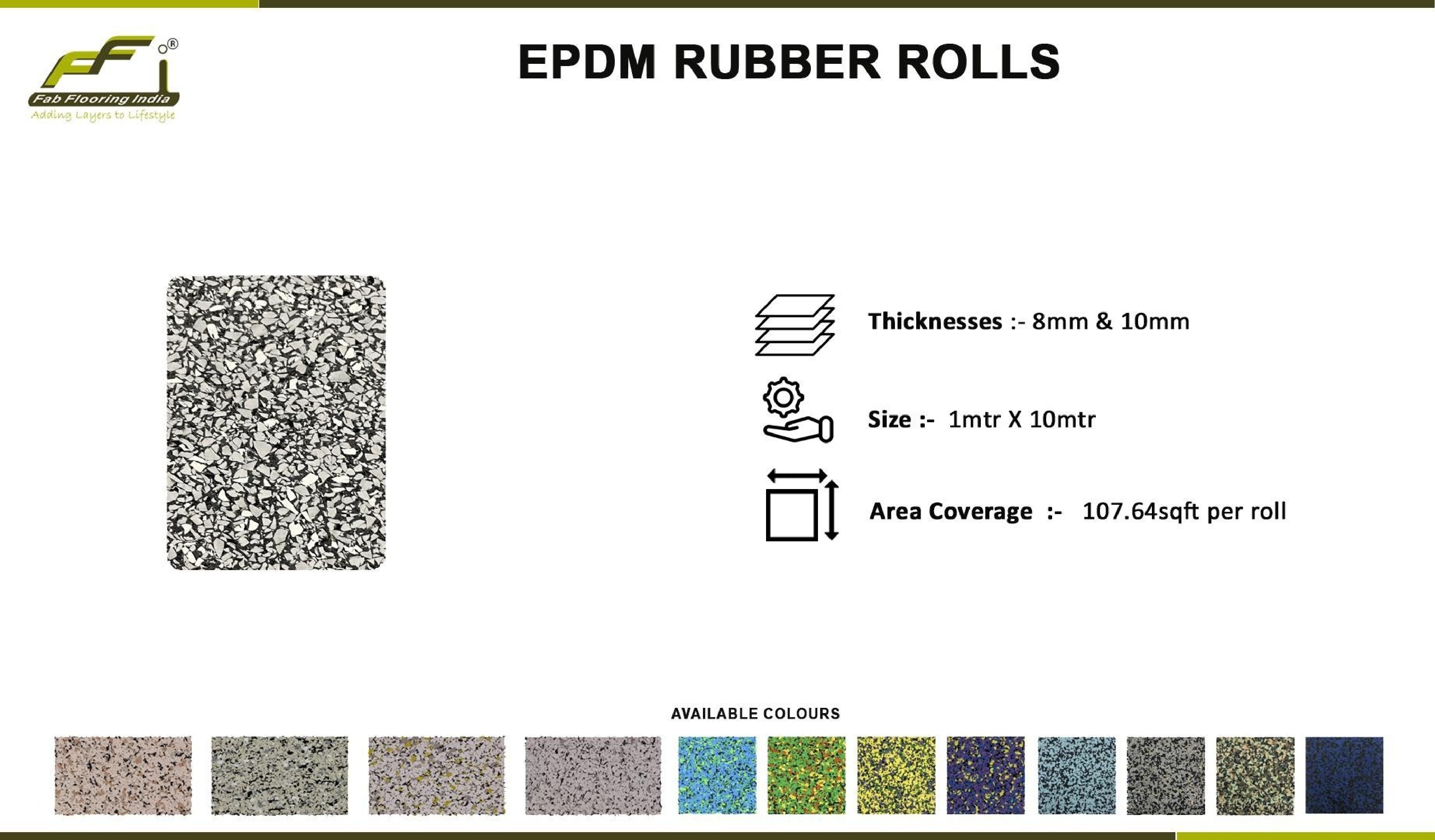 8mm & 10mm EPDM Rubber Rolls for Gym Flooring