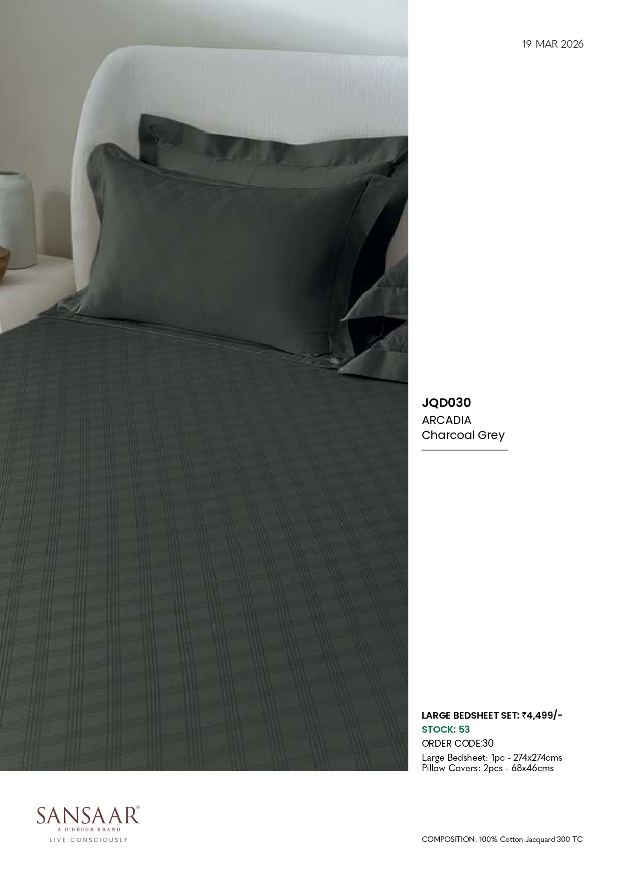 JQD030 ARCADIA Charcoal Grey