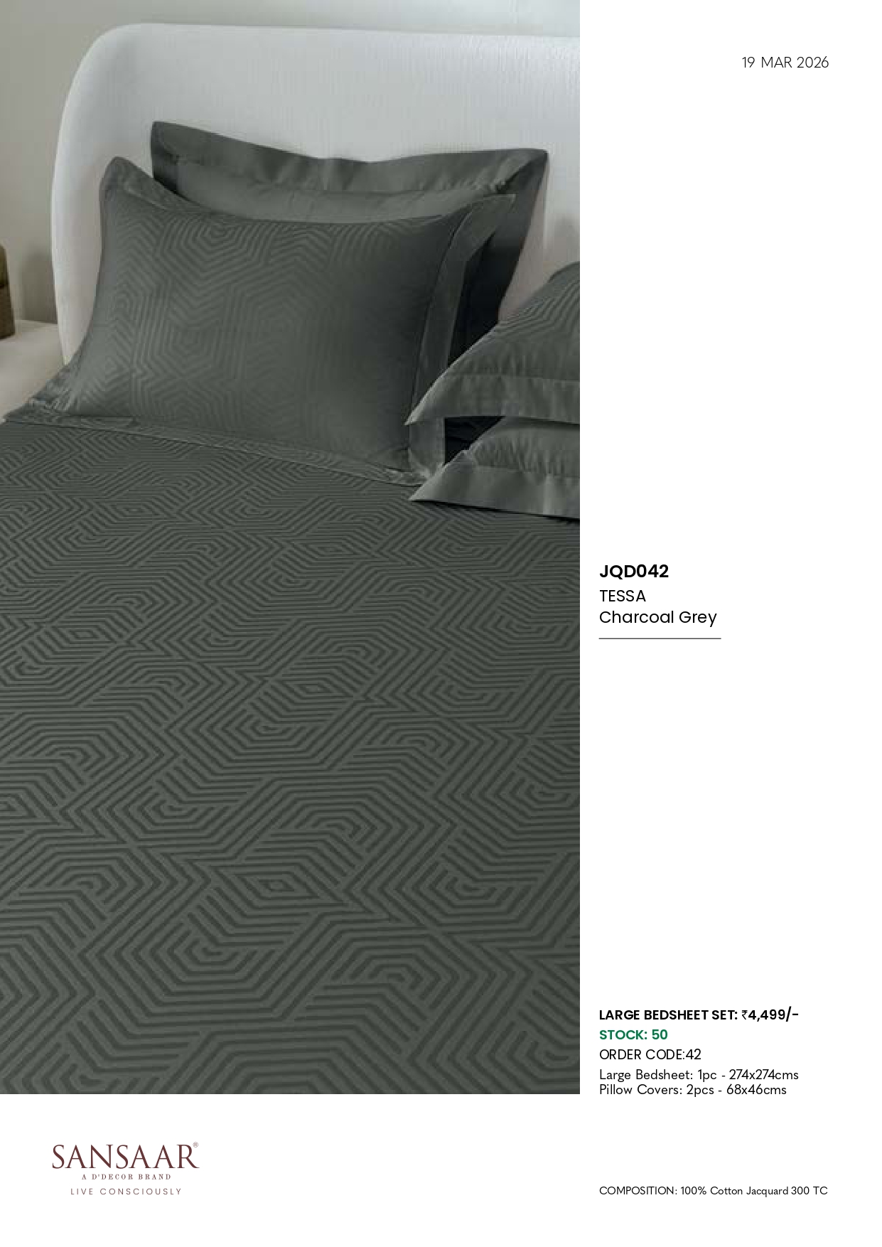 JQD042 TESSA Charcoal Grey