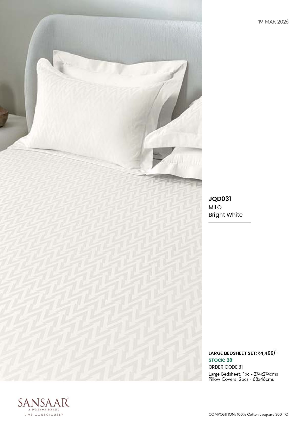 JQD031 MILO Bright White