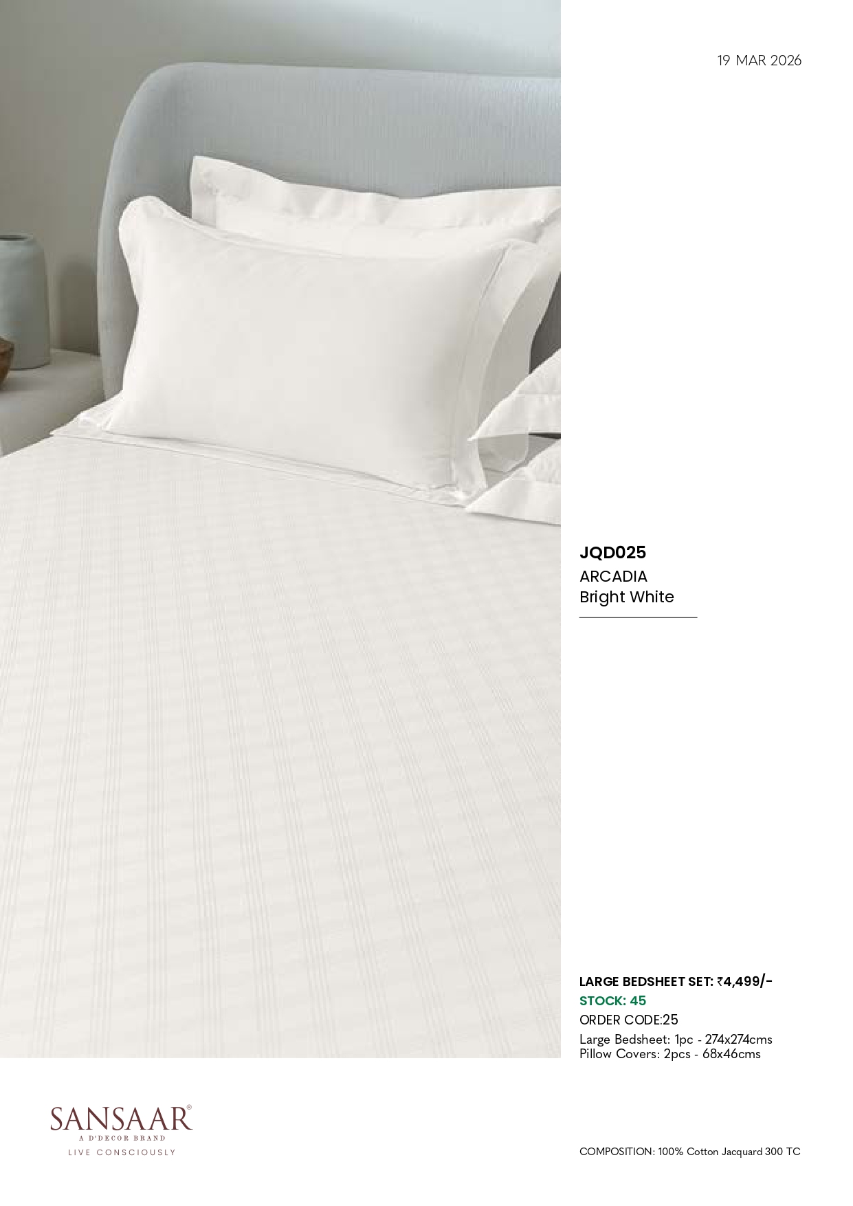 JQD025 ARCADIA Bright White