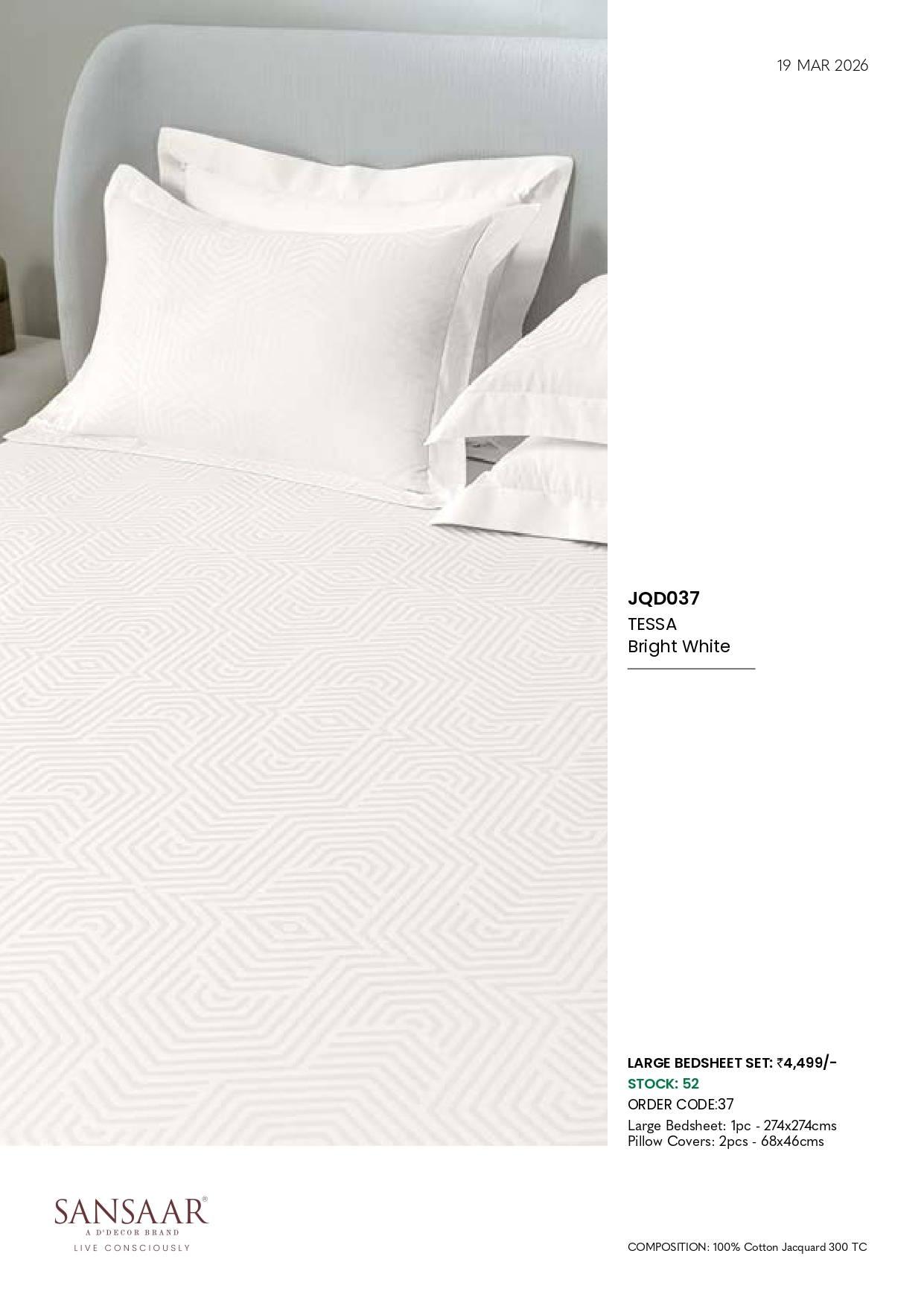 JQD037 TESSA Bright White