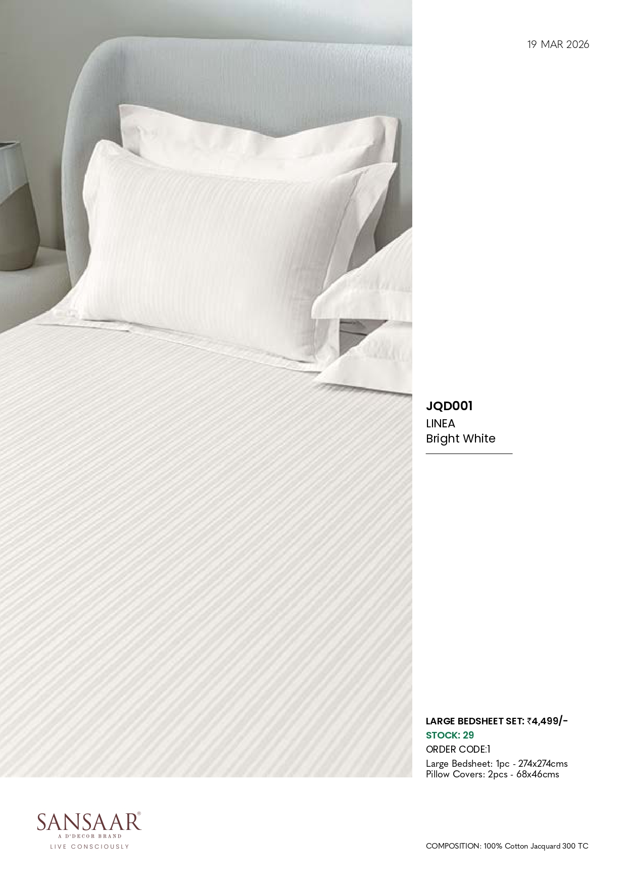 JQD001 LINEA Bright White