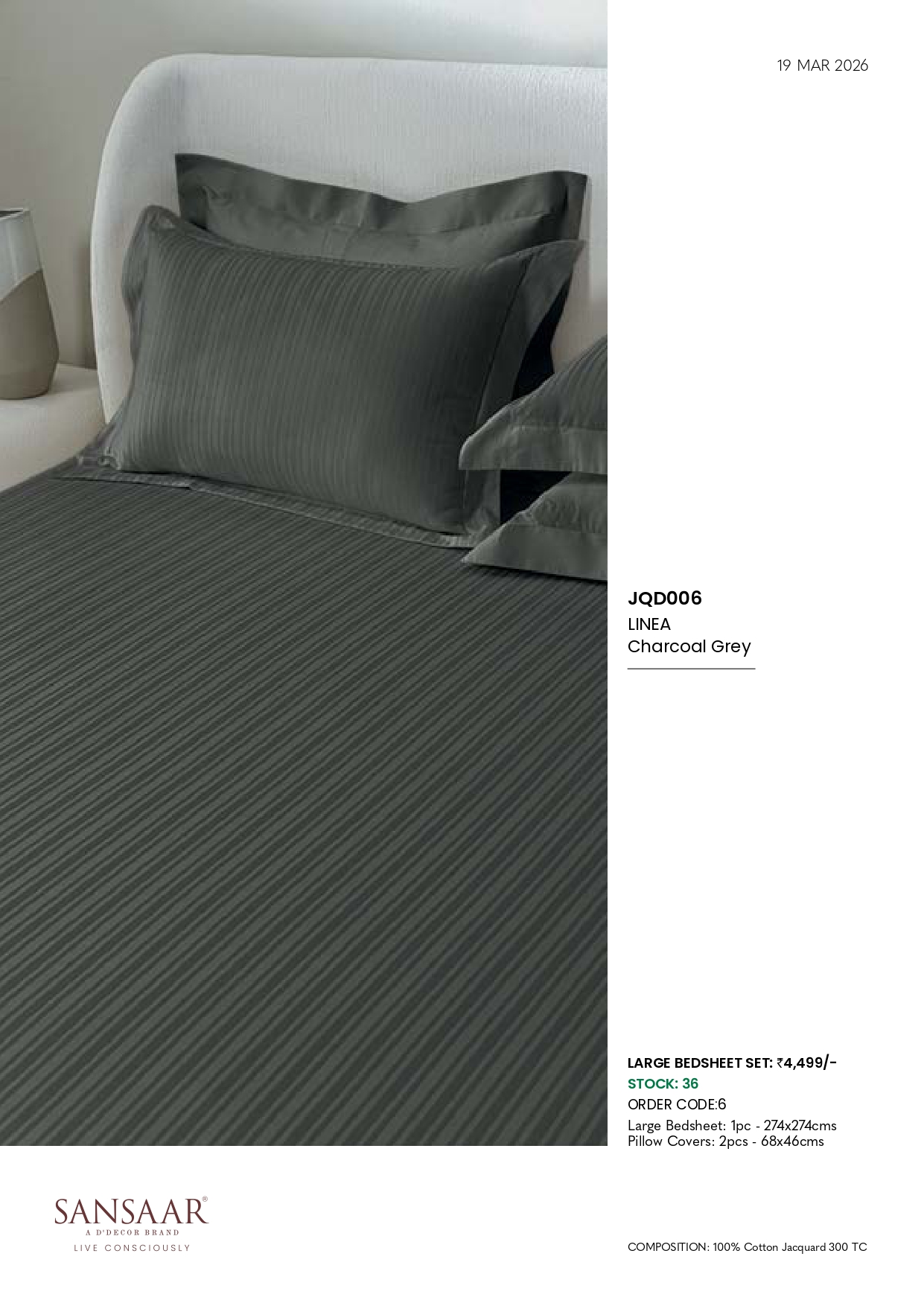 JQD006 LINEA Charcoal Grey