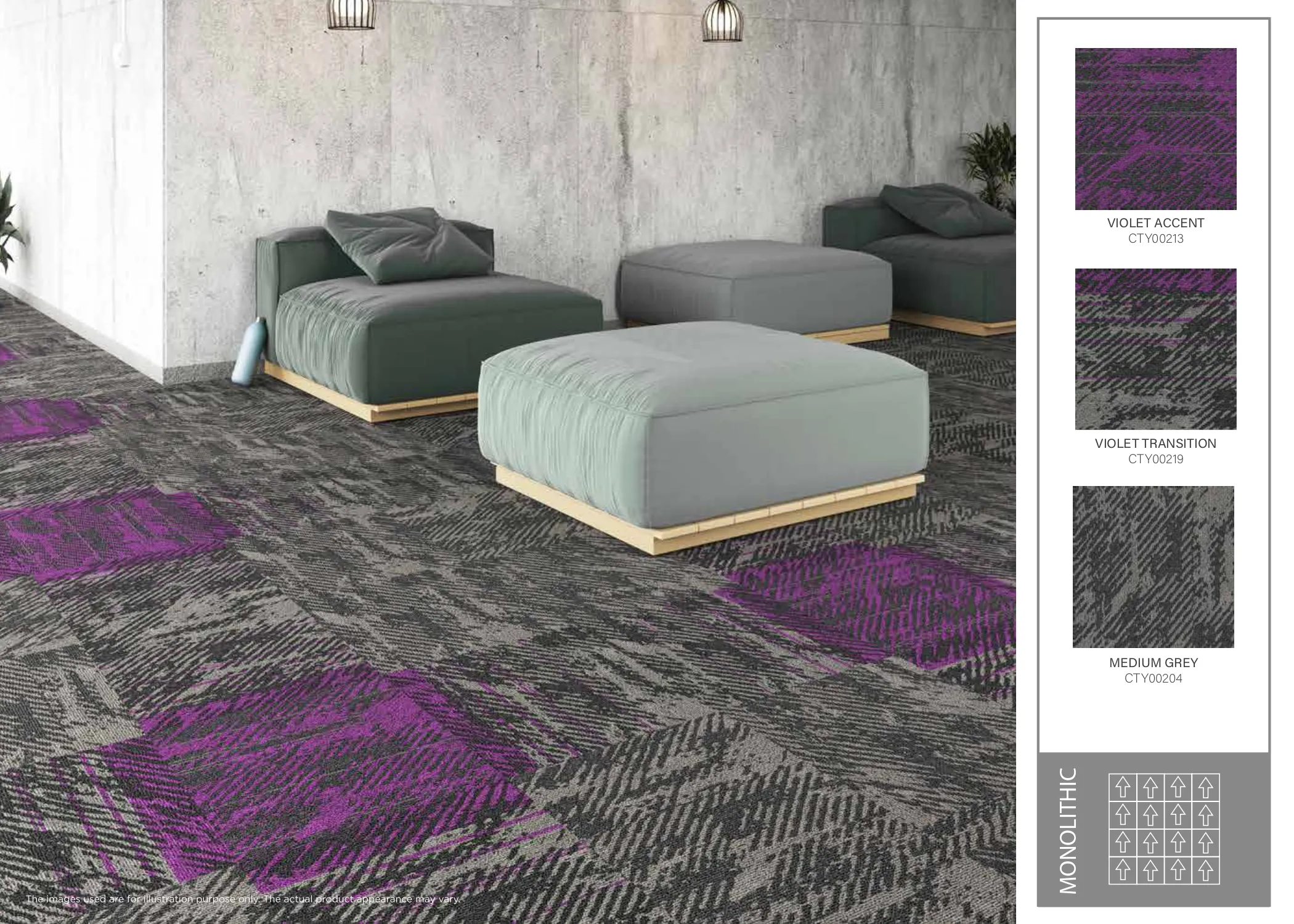 Violet Accent CITY00213 Welspun Meander Artificial Grass