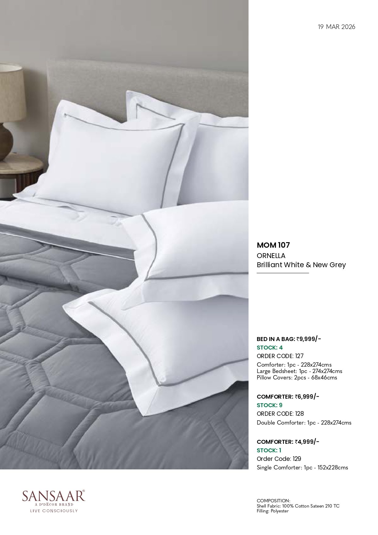 MOM 107 ORNELLA Brilliant White & New Grey