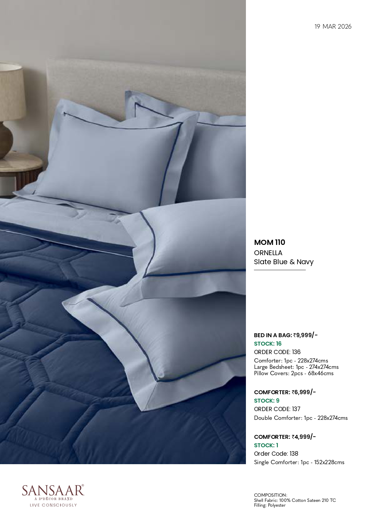 MOM 110 ORNELLA Slate Blue & Navy