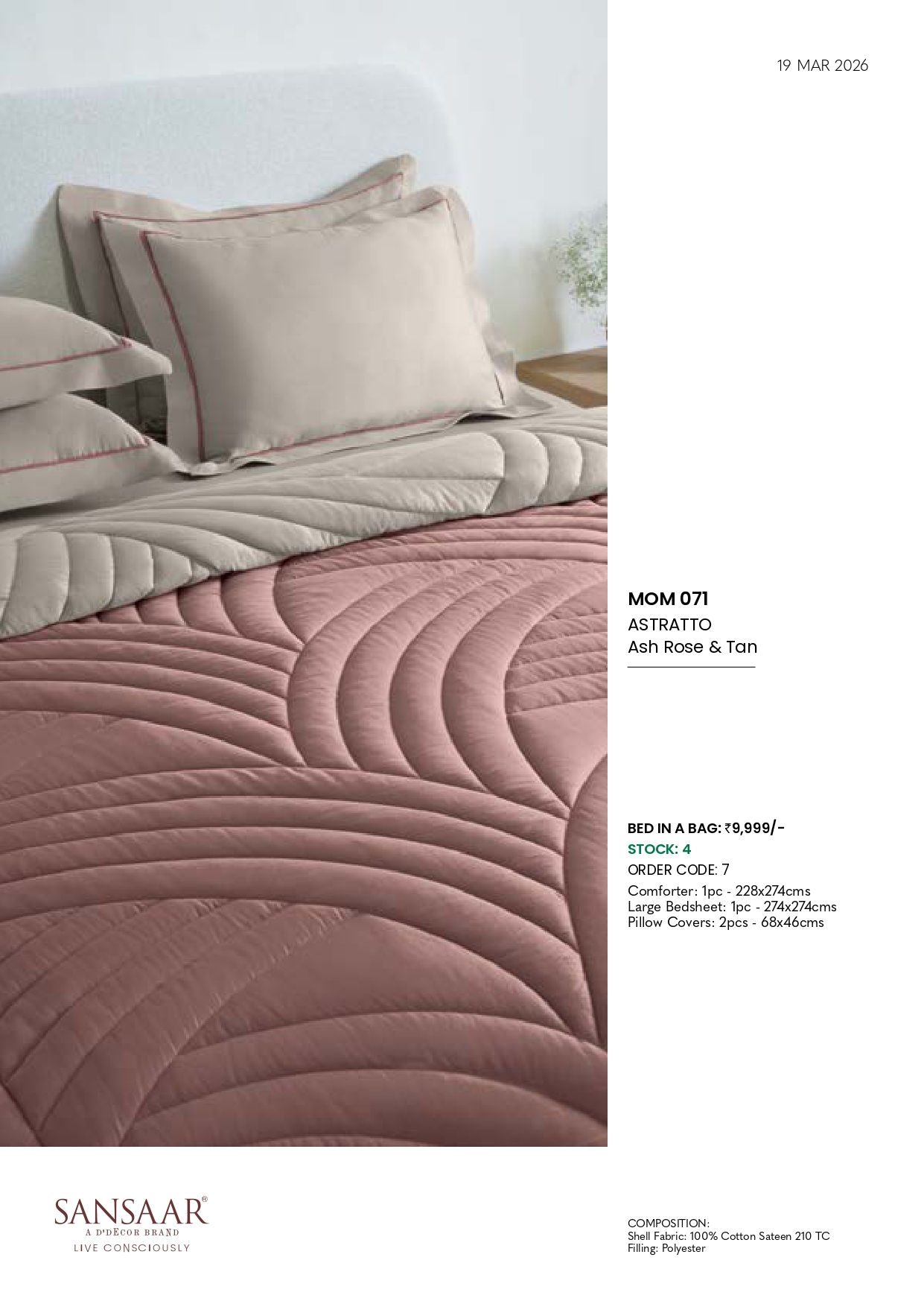 MOM 071 ASTRATTO Ash Rose & Tan