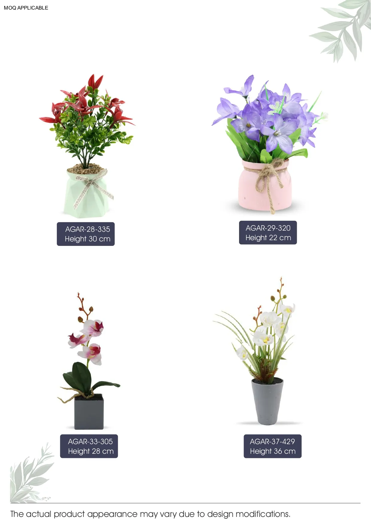 AGAR-28-335  Height 30 cm Artificial Bonsai Plant – Elegant Decor
