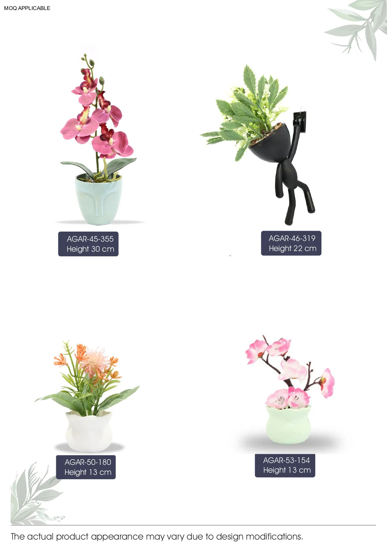AGAR-45-355  Height 30 cm Artificial Bonsai Plant – Elegant Decor