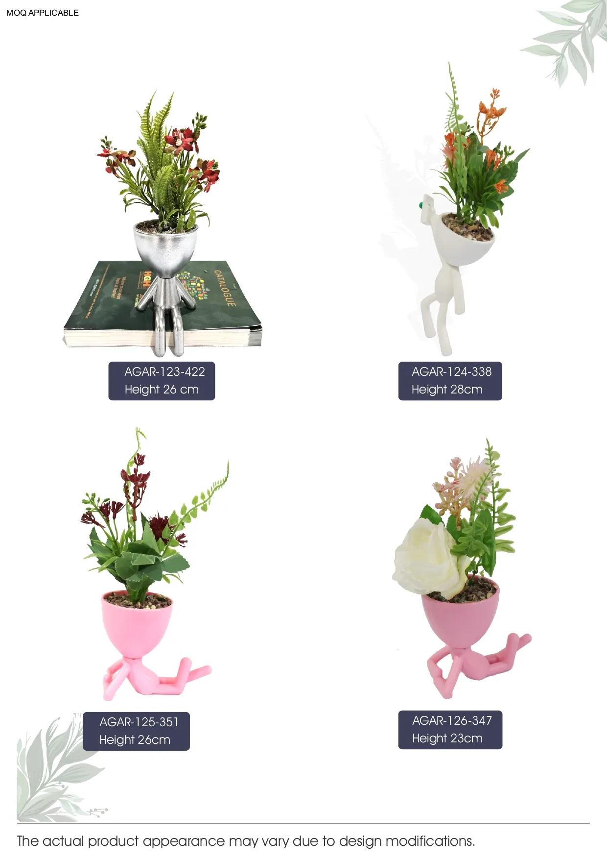 AGAR-123-422  Height 26 cm Artificial Bonsai Plant – Elegant Decor