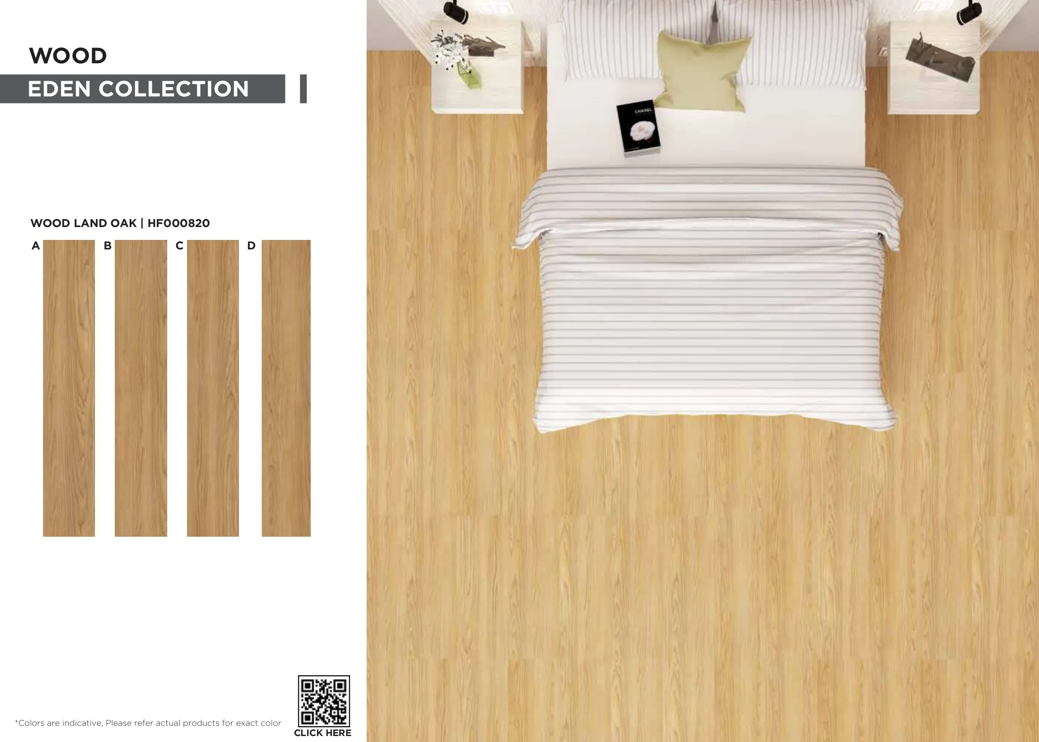 Eden Woodland Oak SPC Planks PVC Flooring | HF000820