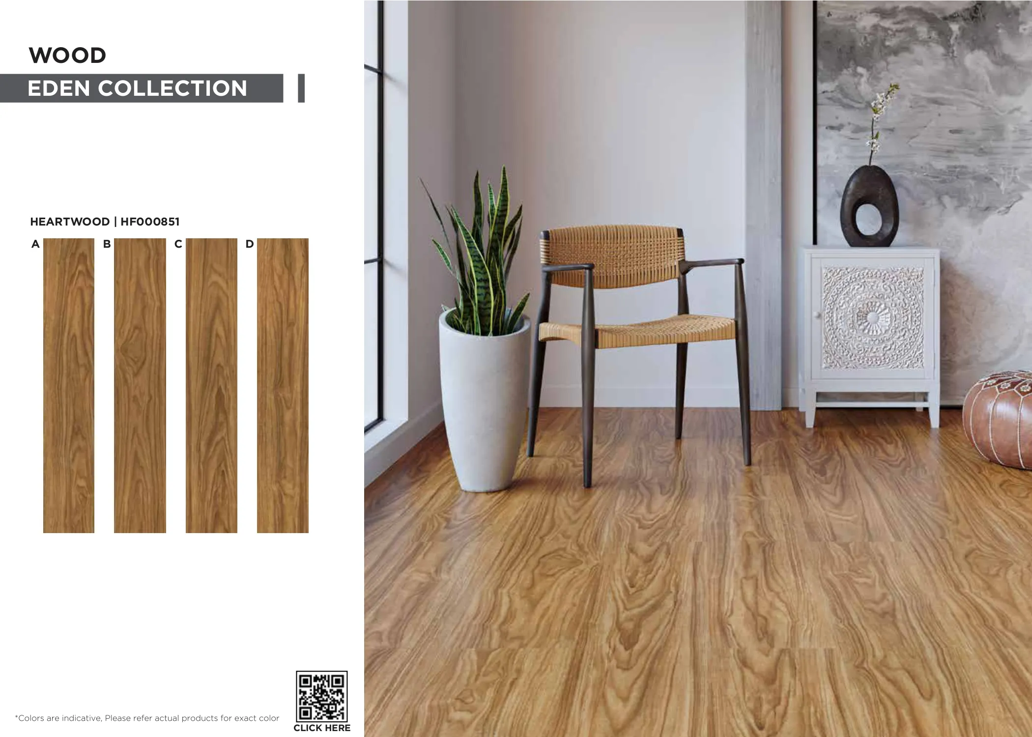 Eden Heartwood SPC Planks PVC Flooring - HF000851