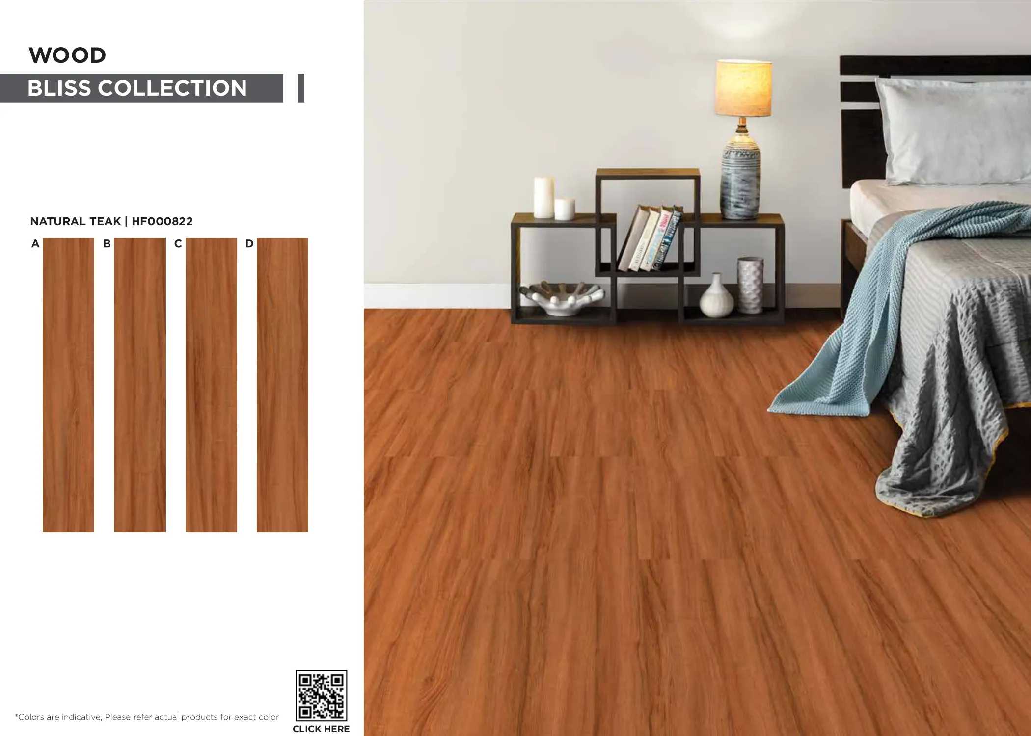Eden Tawny Hickory SPC Planks PVC Flooring | HF000850