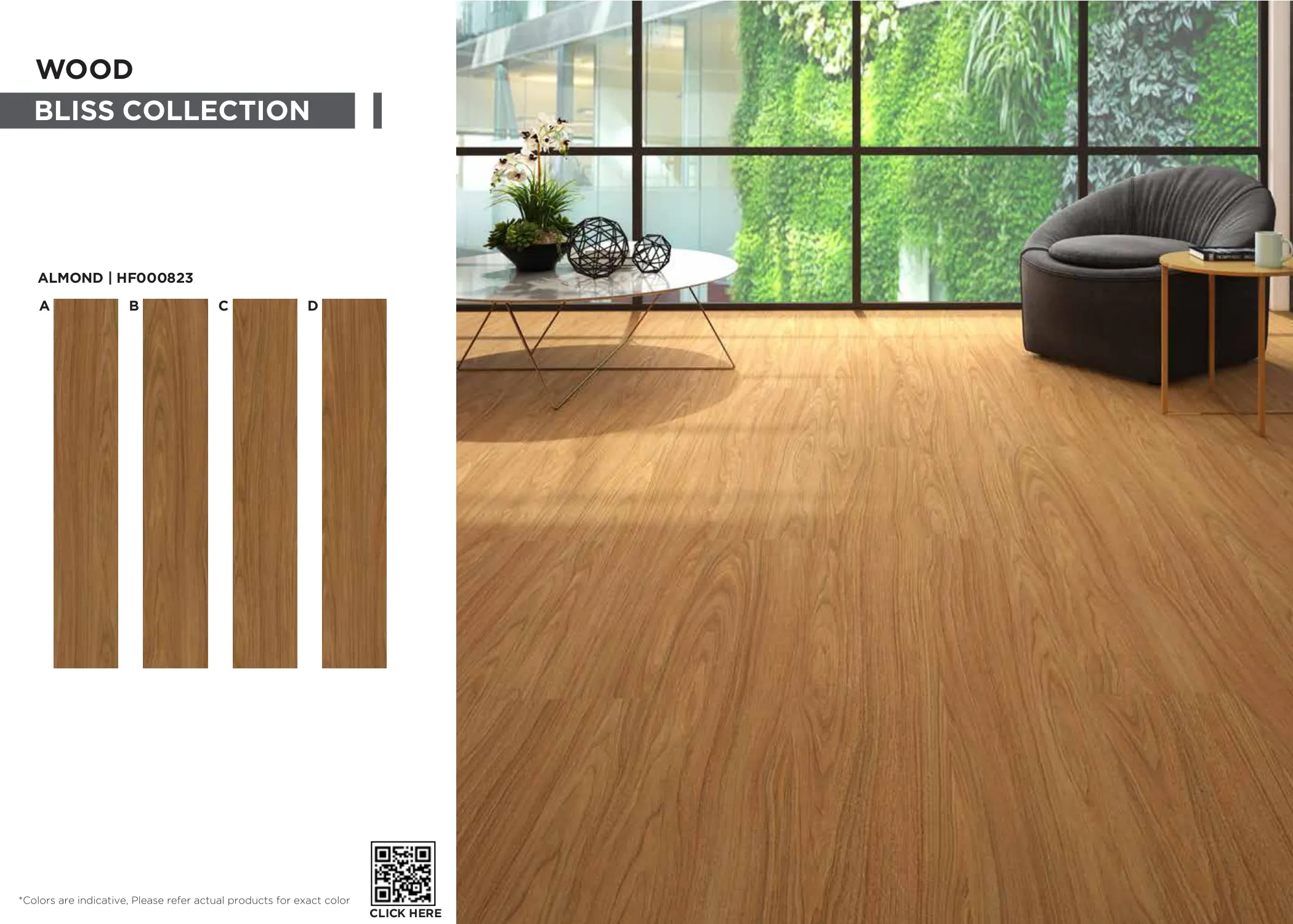 Bliss ALMOND SPC Planks PVC Flooring - HF000823