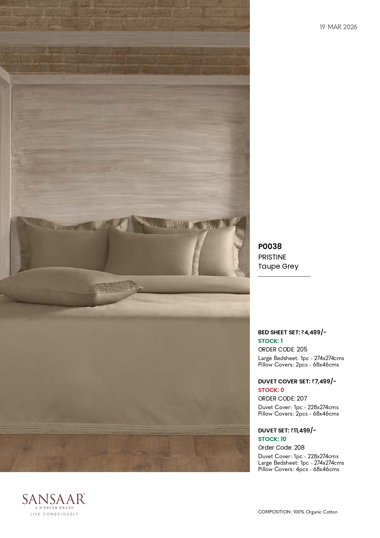 P0038 PRISTINE Taupe Grey