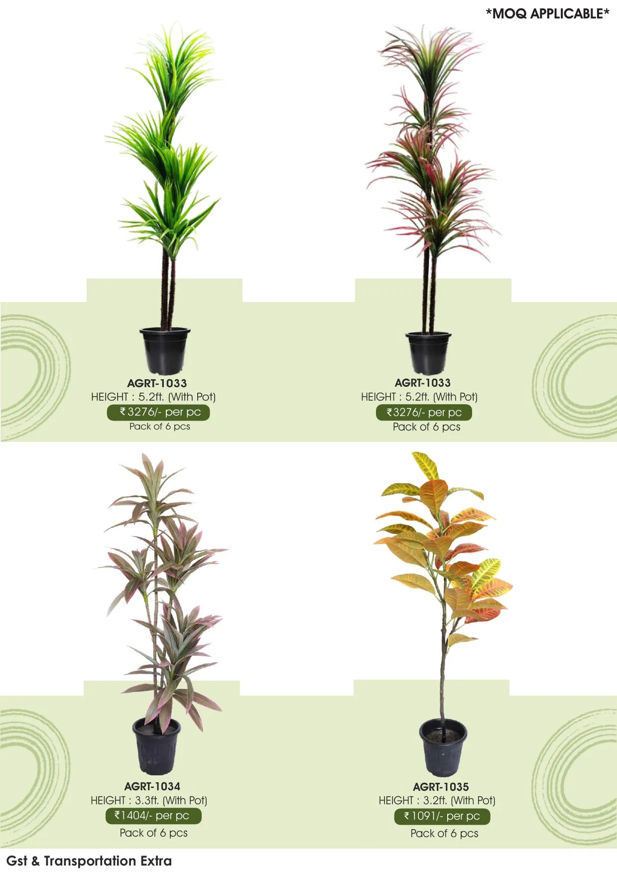 Green Revolution Artificial Plants - AGRT-1033