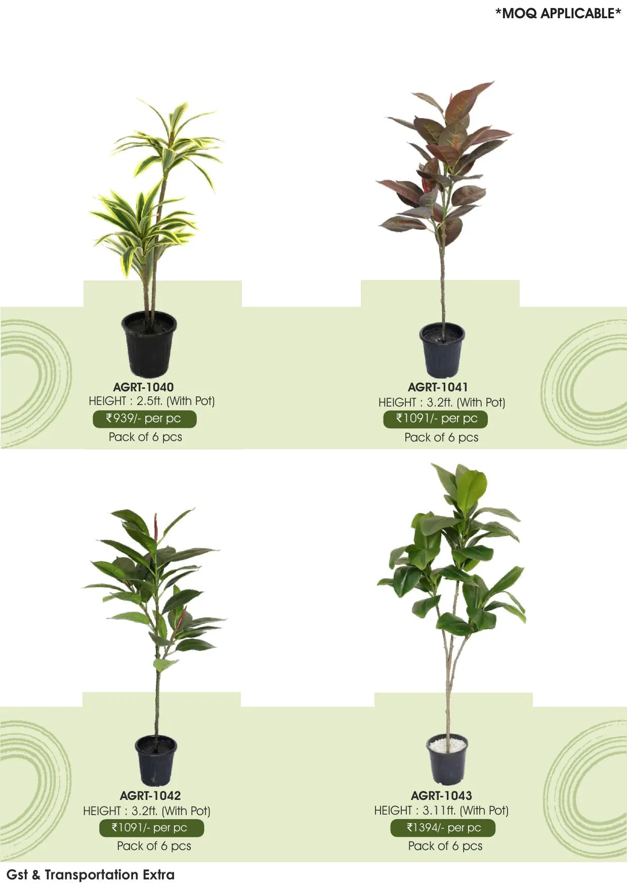 Green Revolution Artificial Plants - AGRT-1040