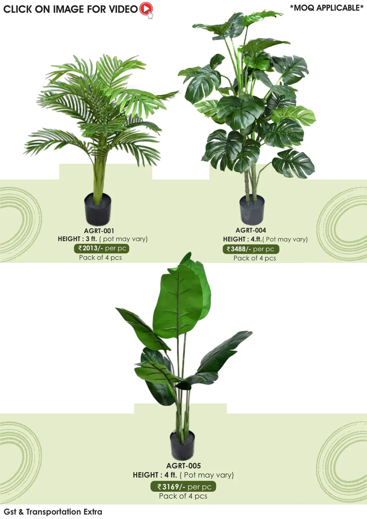 Green Revolution Artificial Plants - AGRT-001