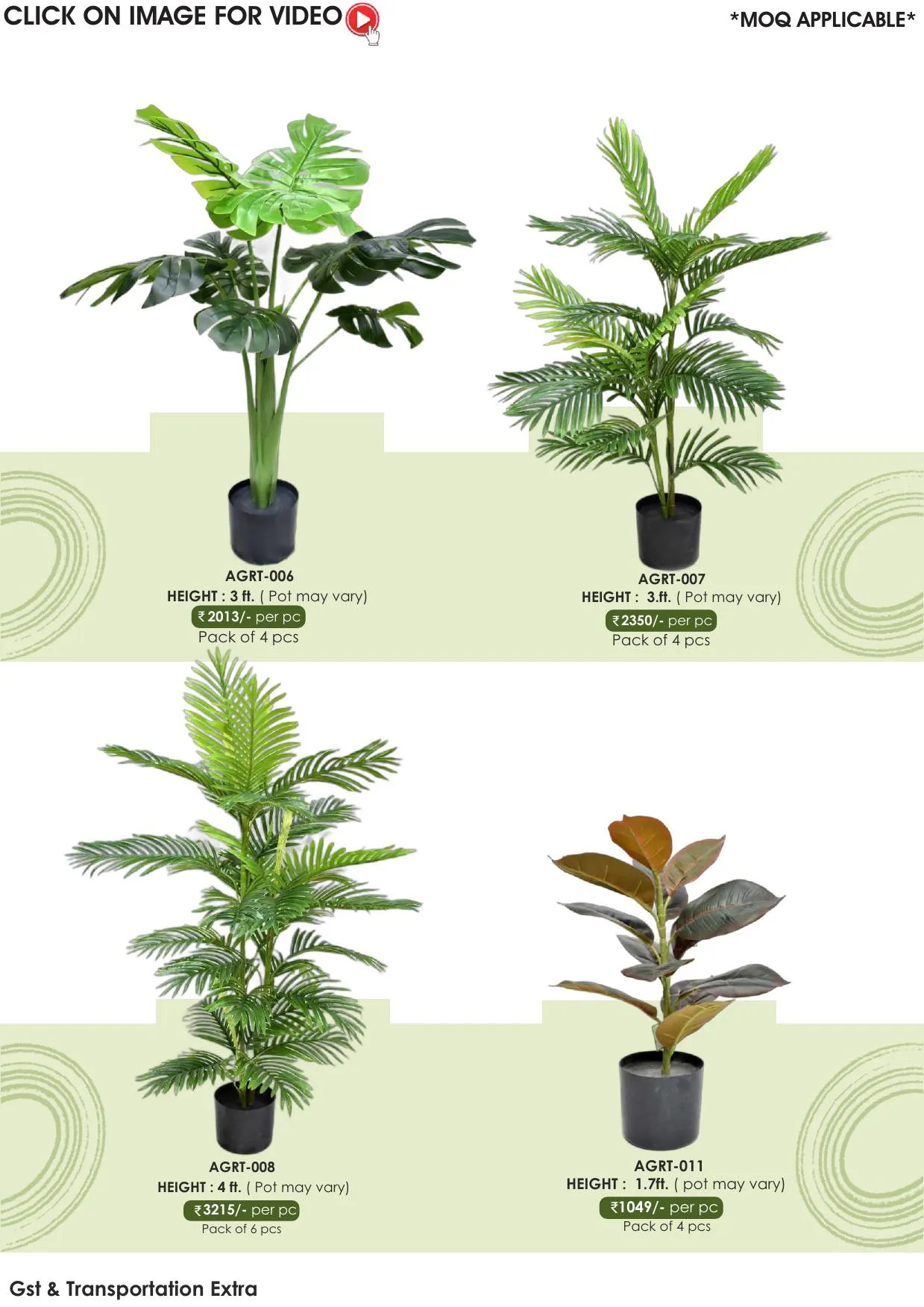 Green Revolution Artificial Plants - AGRT-006